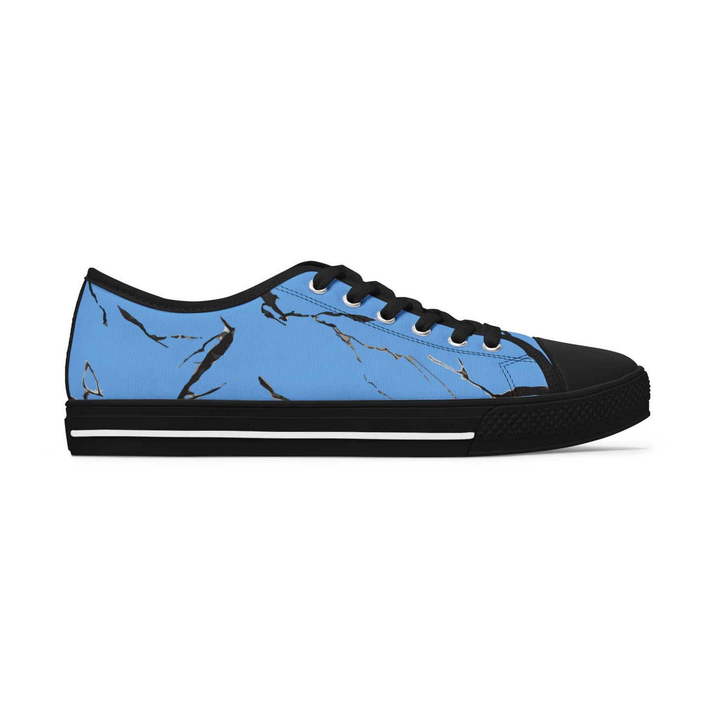 Stylish Blue Abstract Low Top Sneakers for Women