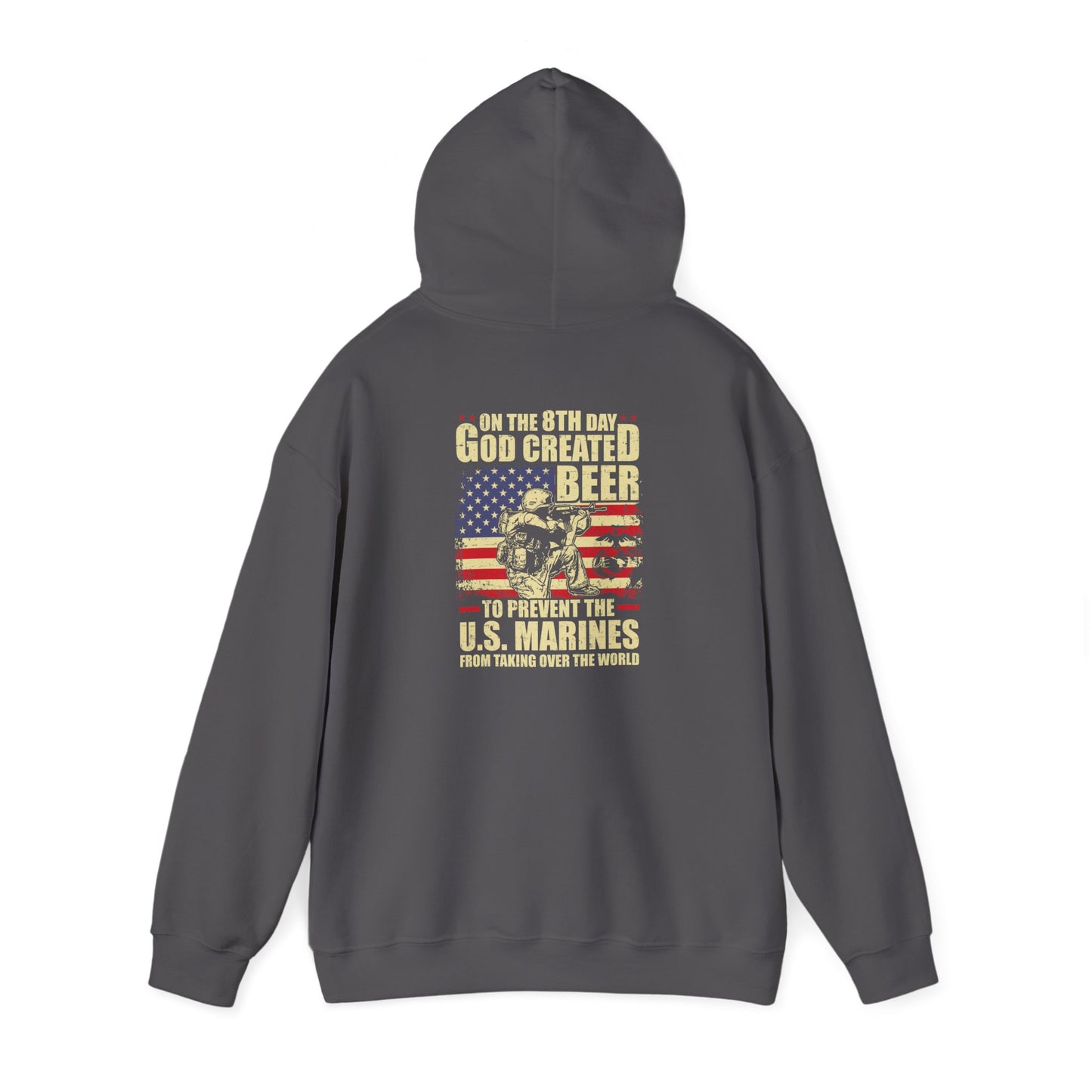 God Created Beer Hoodie, Marine Sweatshirt - Funny Drinking Gift, Unisex Pullover, Alcohol Lover, Birthday Present, Cool