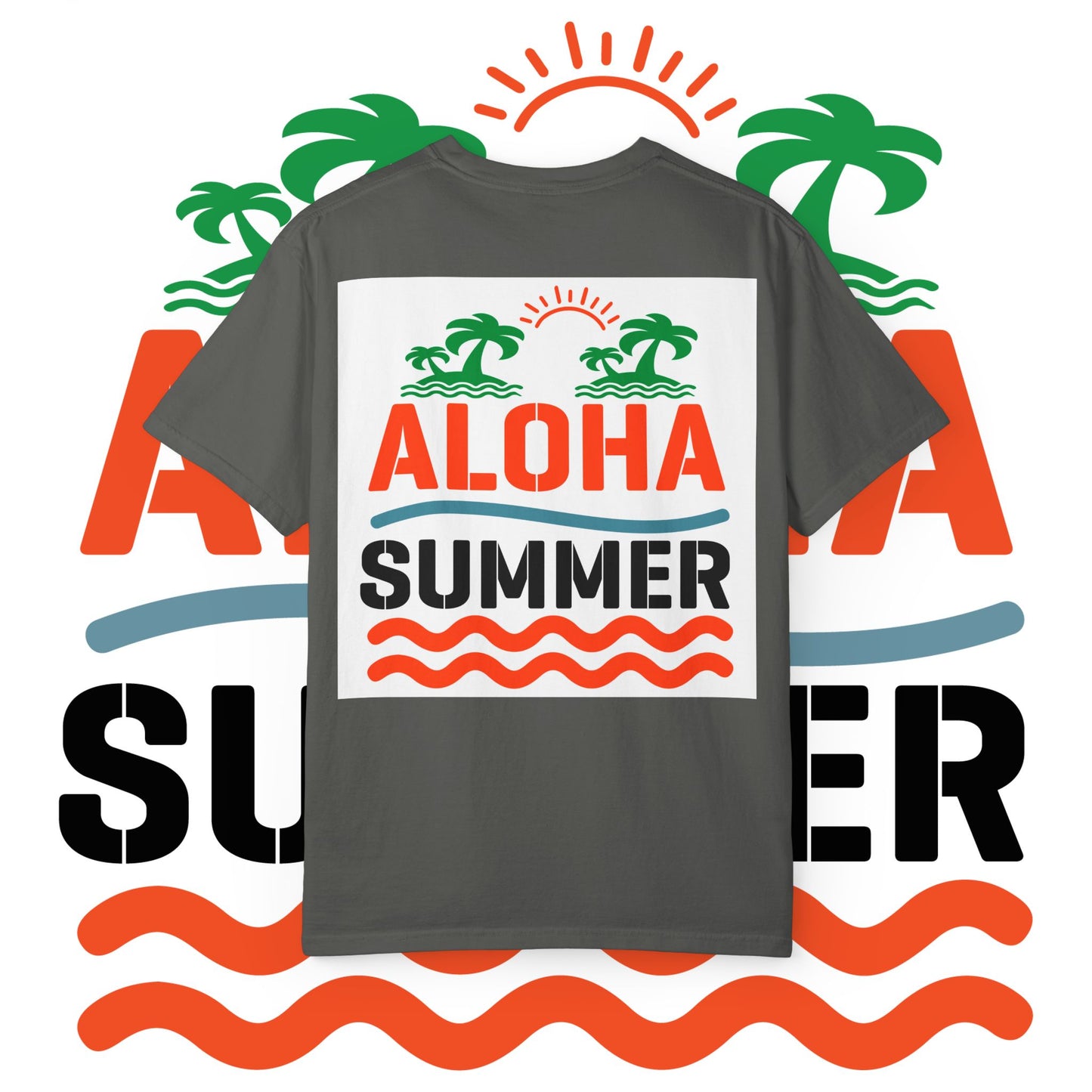 Aloha Summer Unisex T-Shirt, Beach Shirt, Vacation Tee, Summer Apparel, Tropical Graphic Tee, iconic Waikiki Beach Maui ,Oahu