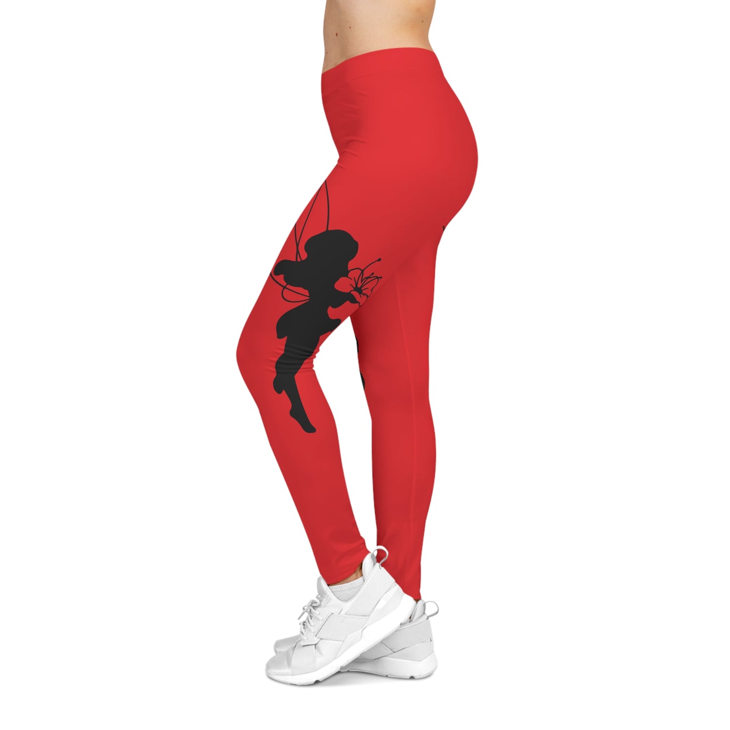 Bold Floral Silhouette Leggings for Women - Stylish & Comfortable Activewear