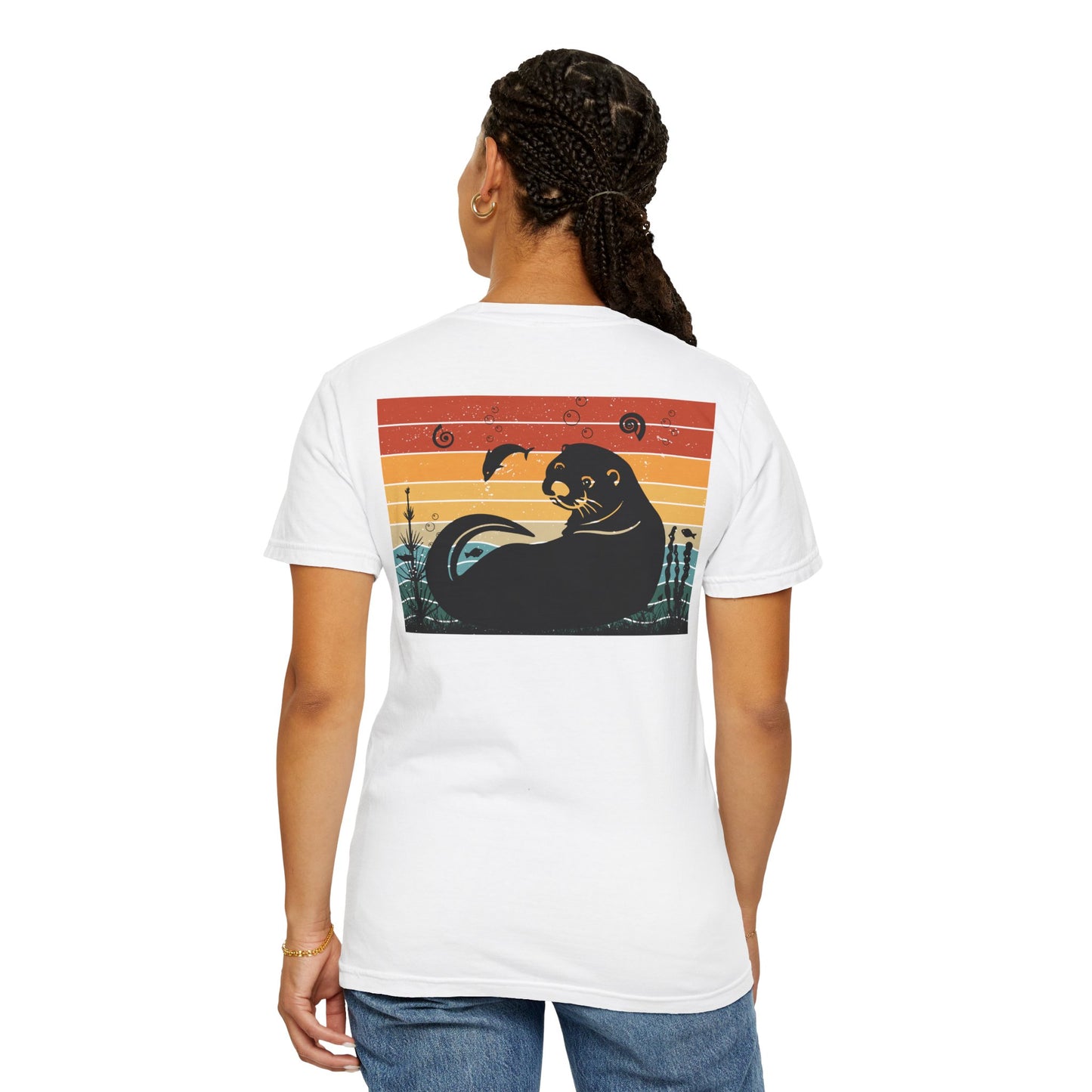 Coastal Vibe Unisex Garment-Dyed T-shirt with Otter Design