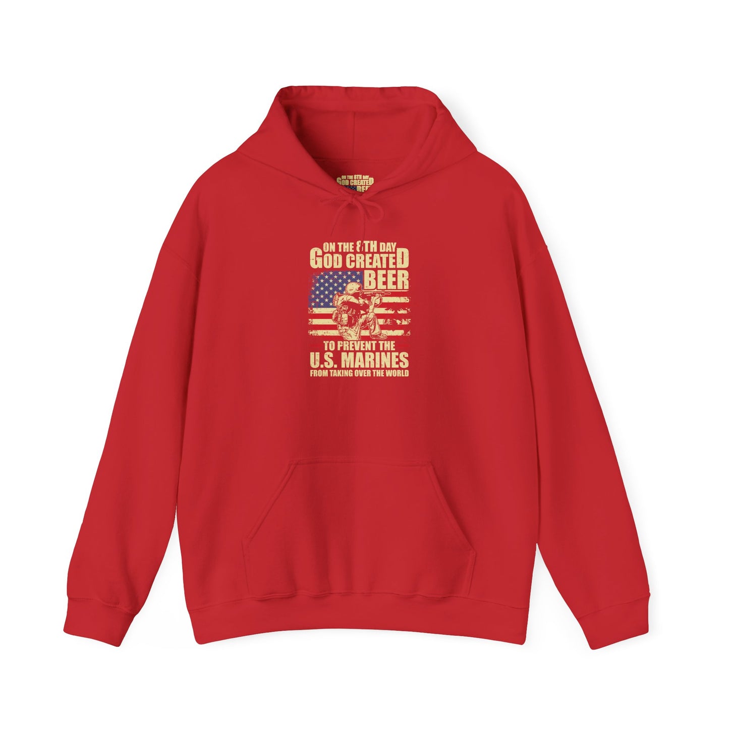 God Created Beer Hoodie, Marine Sweatshirt - Funny Drinking Gift, Unisex Pullover, Alcohol Lover, Birthday Present, Cool