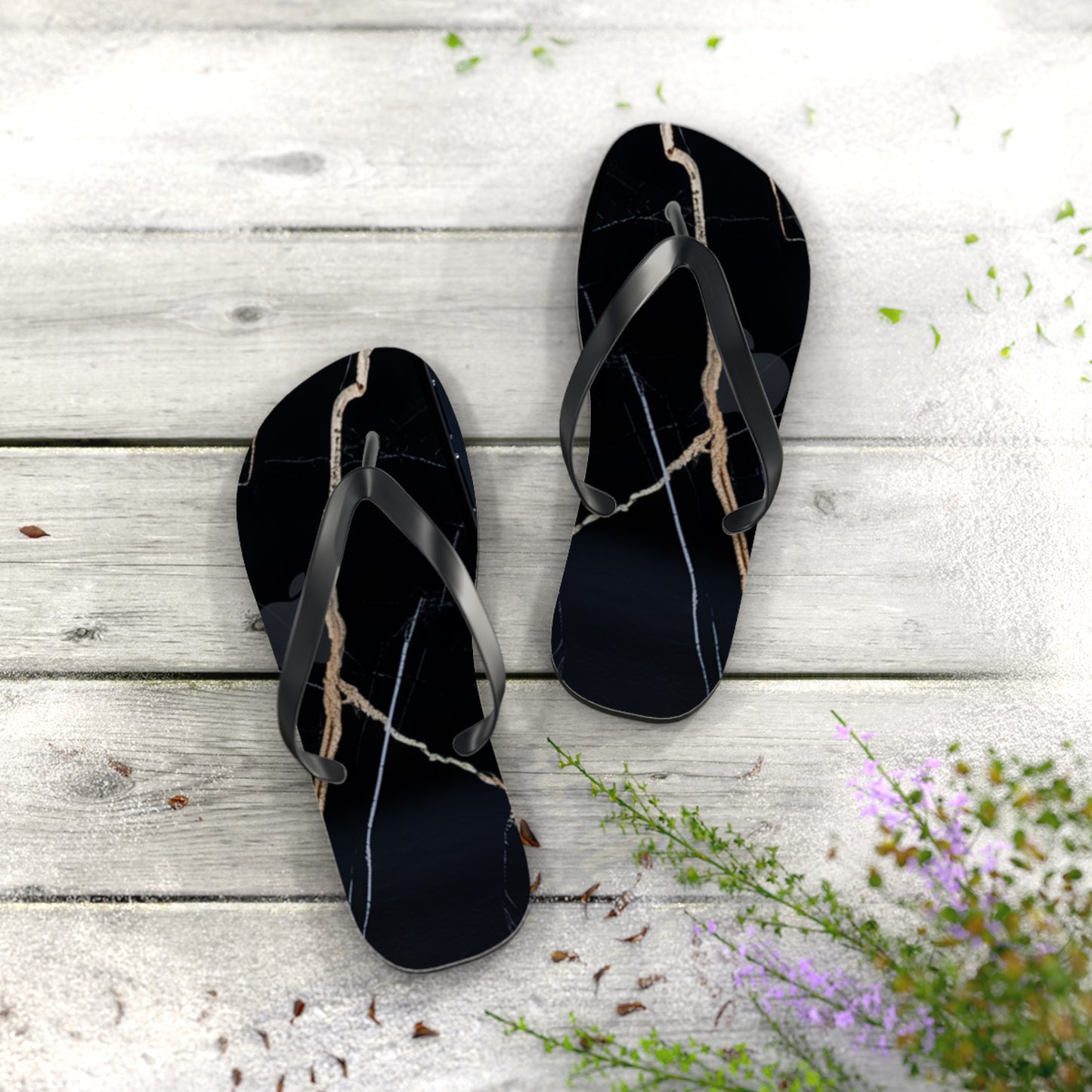 Modern Marble Flip Flops - Beach Sandals, Summer Footwear, Vacation Essentials, Stylish Pool Slides, Trendy Outdoor Wear