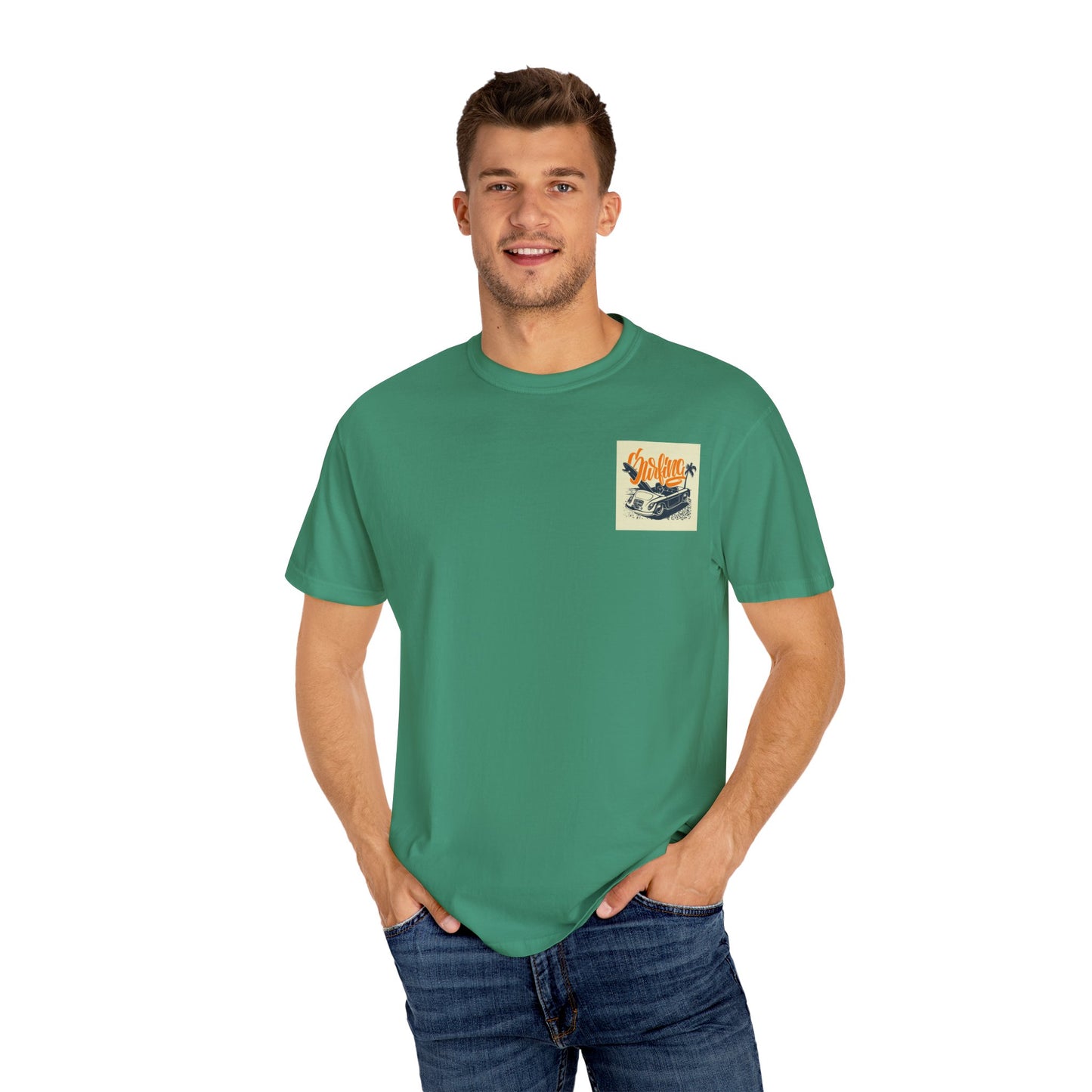 Retro Surfing Unisex T-Shirt, Beach Vibe Tee, Summer Casual Wear, Vacation Shirt, Surf Lover Gift, Ocean Adventure Top