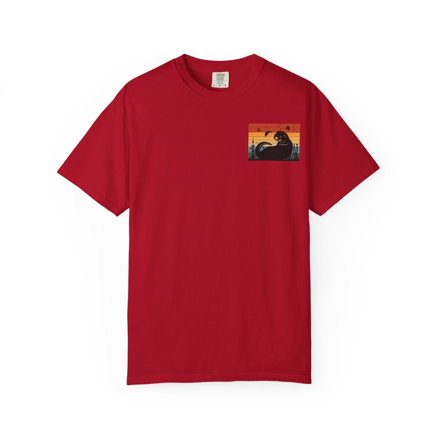 Coastal Vibe Unisex Garment-Dyed T-shirt with Otter Design