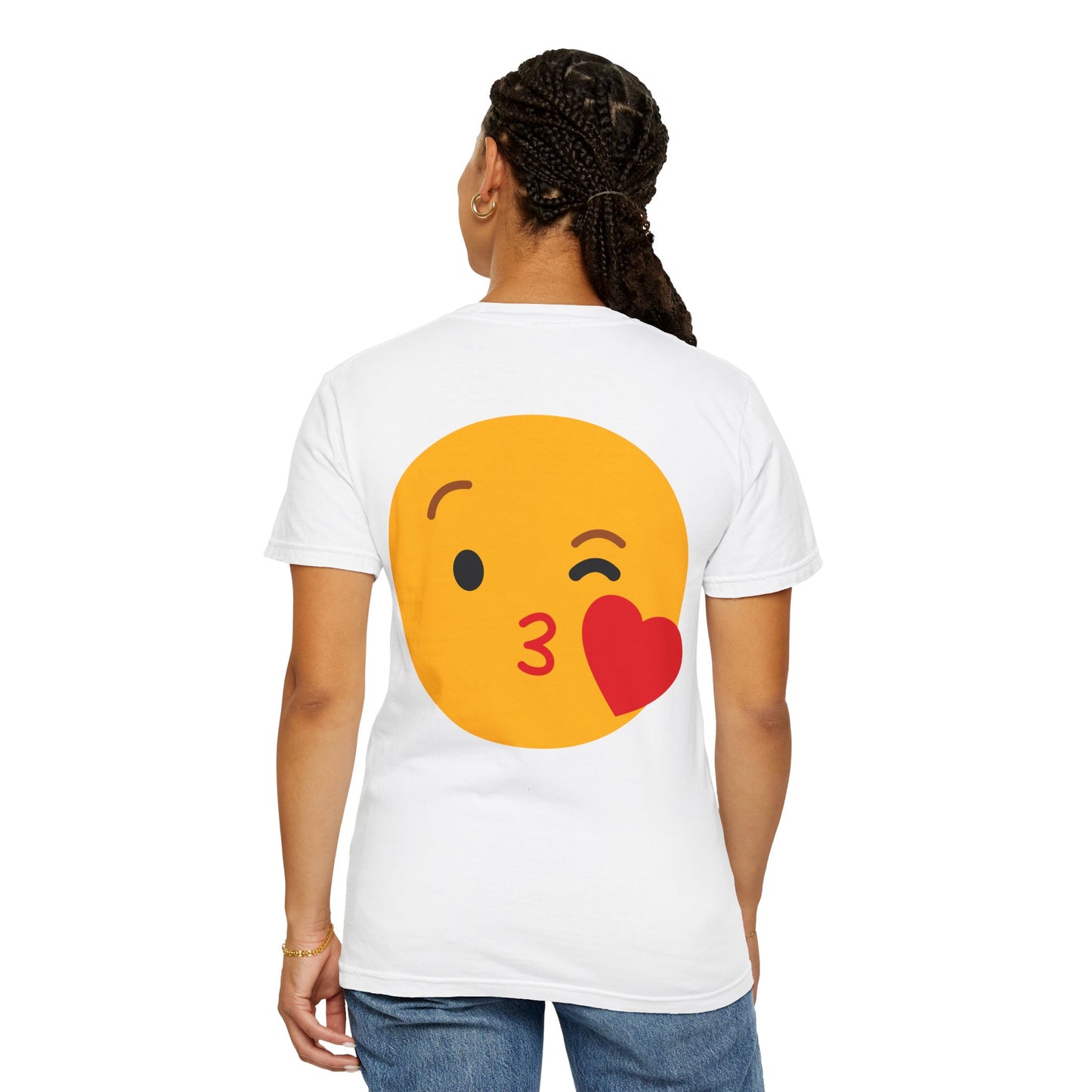 Unisex Emoji Love T-shirt - Playful Kiss & Wink Design