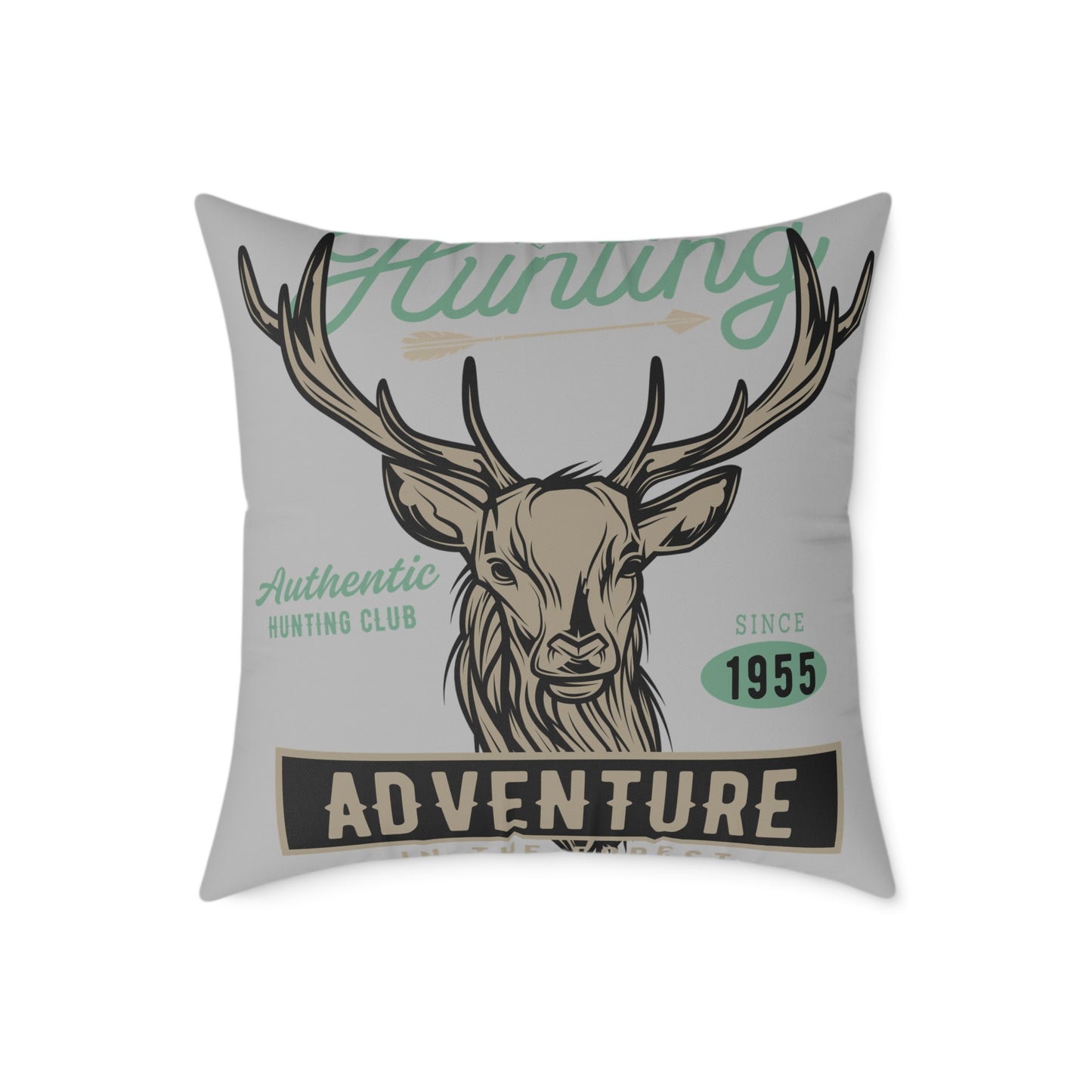 Adventure Hunting Club Pillow - Rustic Home Decor