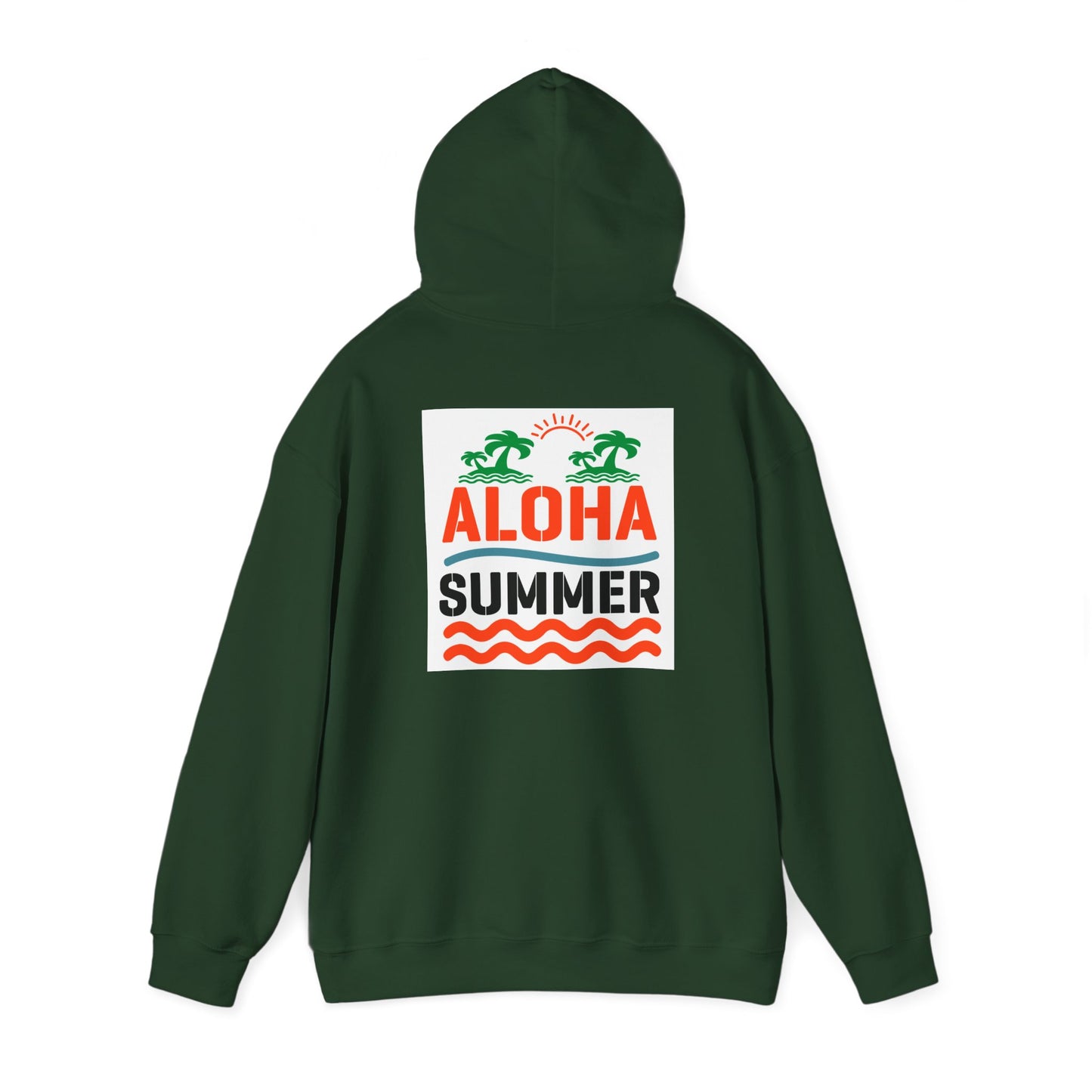Aloha Summer Hoodie,Tropical Beach Wear,Unisex Sweatshirt,Vacation Outfit, Summer iconic Waikiki Beach Oahu combines urban