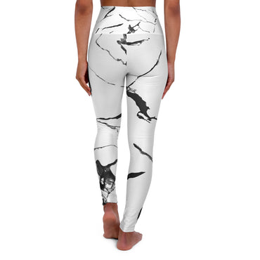 Marble Print High Waisted Yoga Leggings for Stylish Fitness
