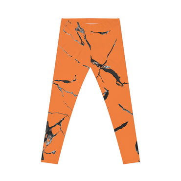 Bold Marble Print Women's Casual Leggings, Stylish Activewear, Comfortable Yoga Pants, Vibrant Fitness Wear, Trendy Athleisure Bottoms