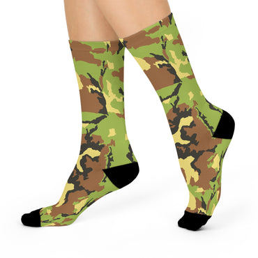 Camo Cushioned Crew Socks | Comfortable & Stylish Everyday Wear