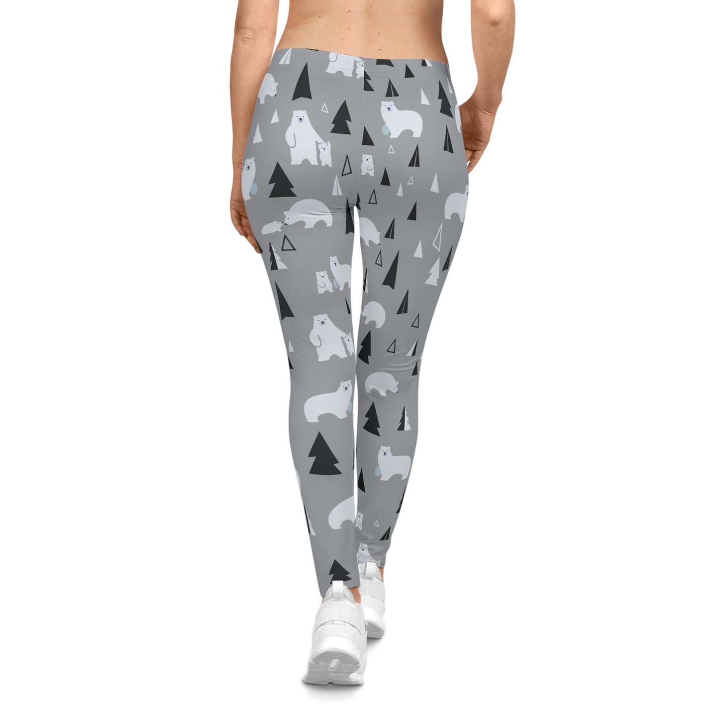 Cozy Bear Print Leggings for Women - Casual Comfort