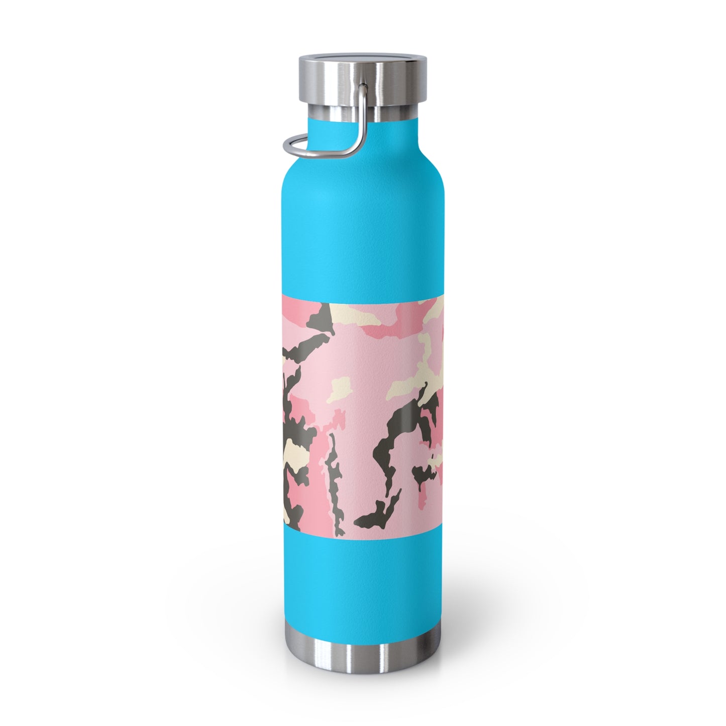 Stylish Pink Camouflage Insulated Water Bottle - 22oz