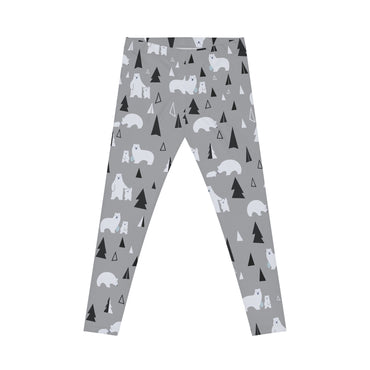 Cozy Bear Print Leggings for Women - Casual Comfort