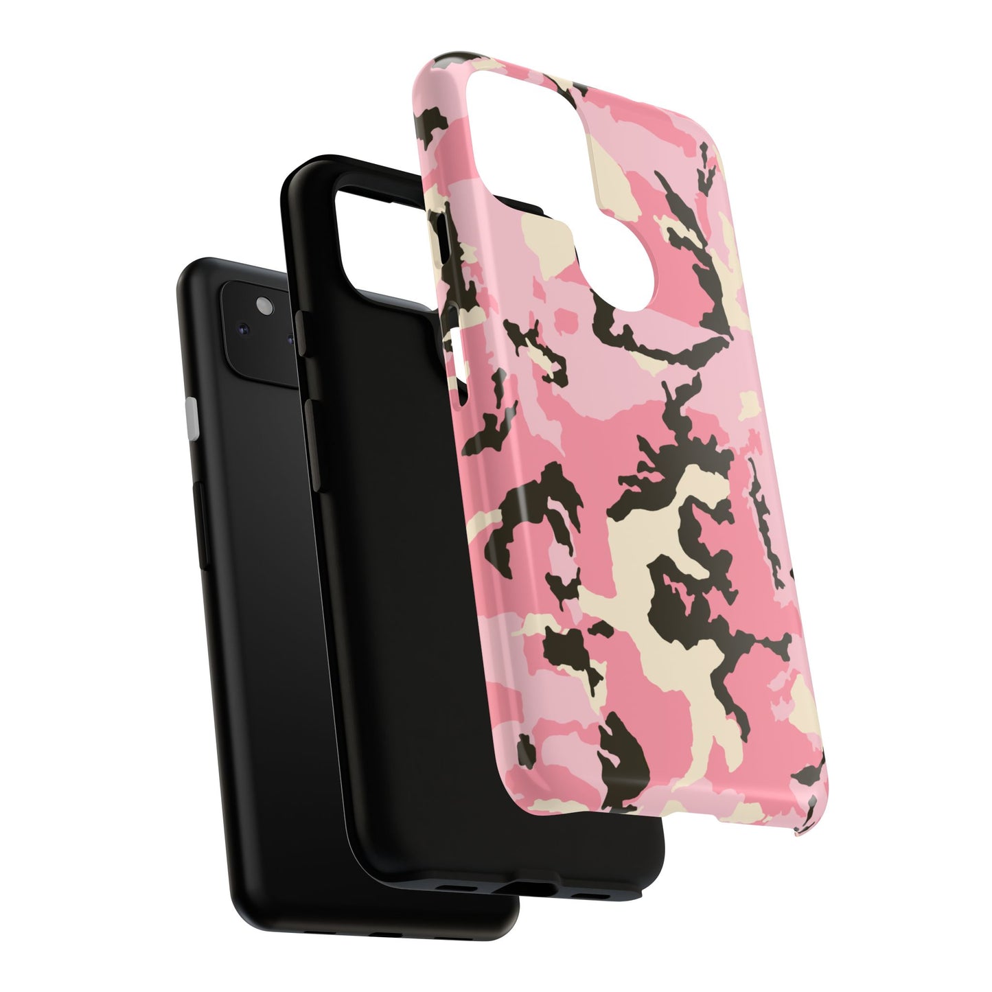 Stylish Tough Phone Case – Pink Camo Design for Bold Protection Make a statement while keeping your phone safe with this eye-catching pink camouflage case that blends fashion with durability.