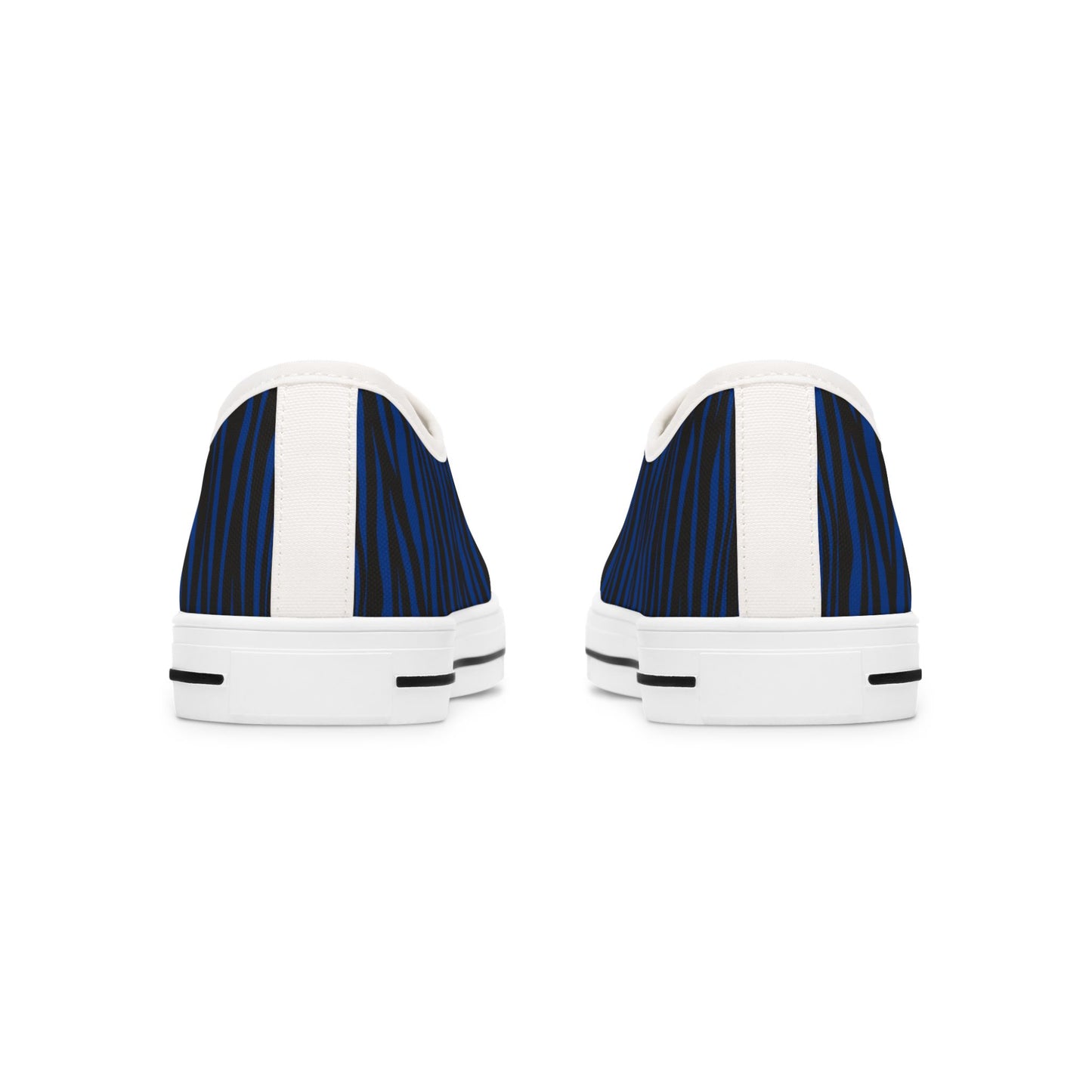 Blue Zebra Print Women's Low Top Sneakers | Trendy Casual Footwear
