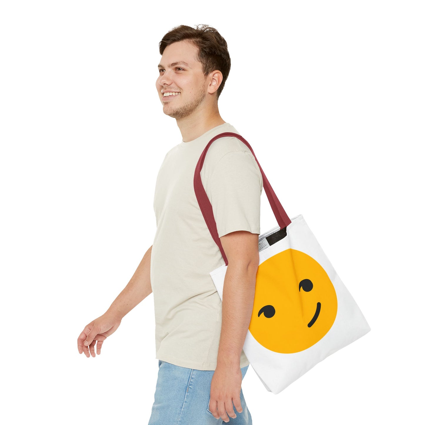 Playful Smiley Tote Bag - Cute and Fun Design for Everyday Use