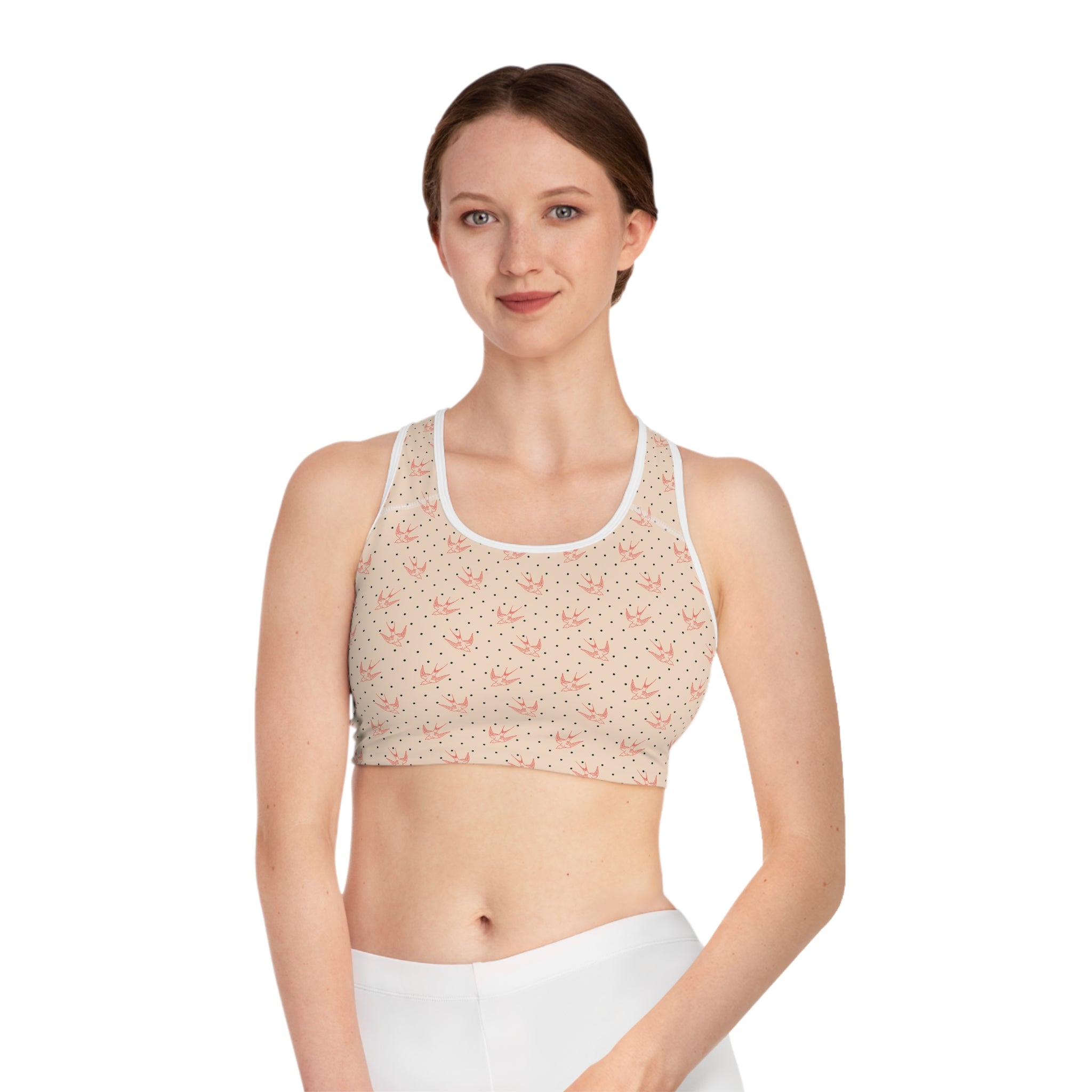 Floral Pattern Sports Bra - Comfortable & Stylish Activewear for Yoga, Fitness, and Everyday Wear