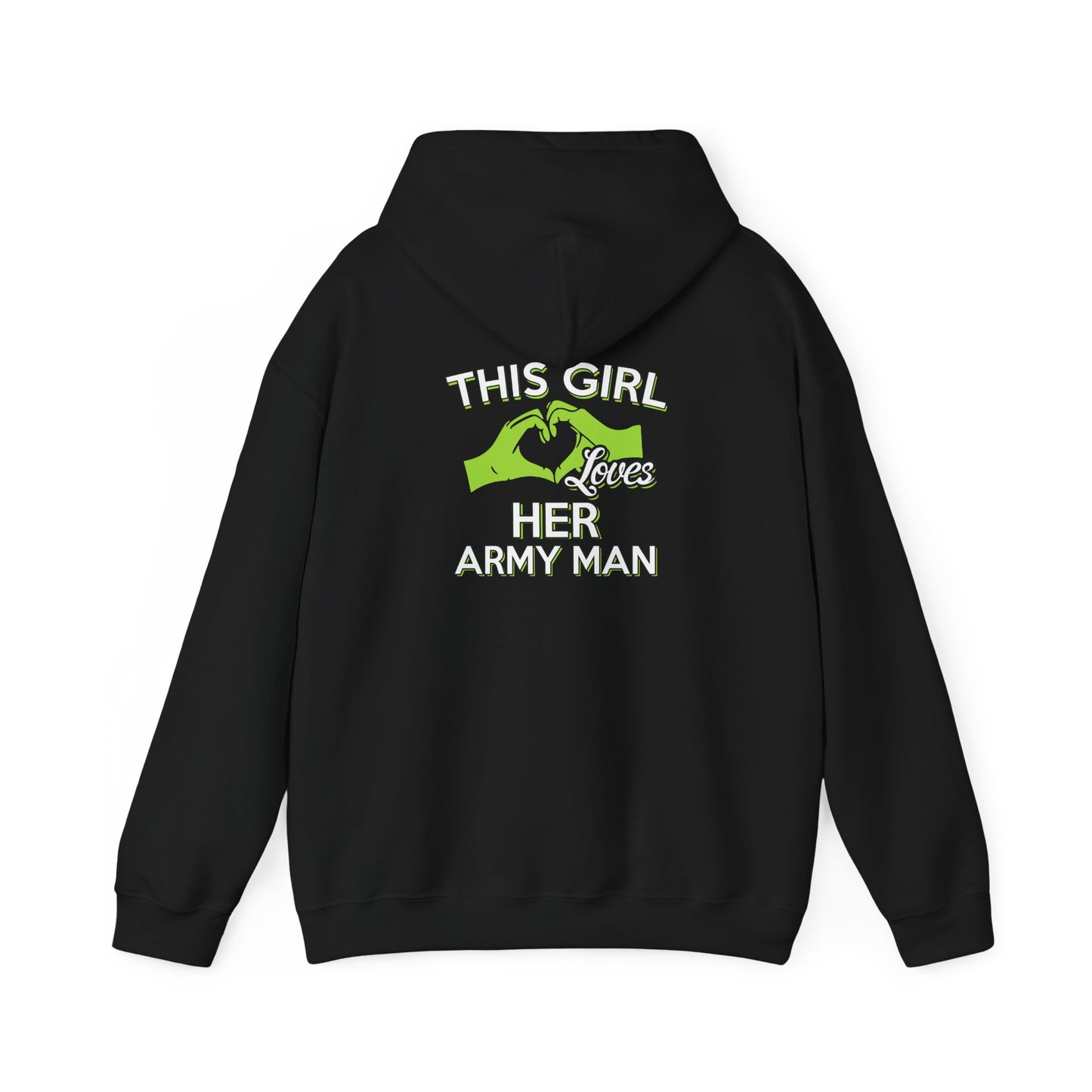 This Girl Loves Her Army Man Hoodie, Military Sweatshirt, Unisex Army Merchandise, Gifts for Military Spouses, Patriotic