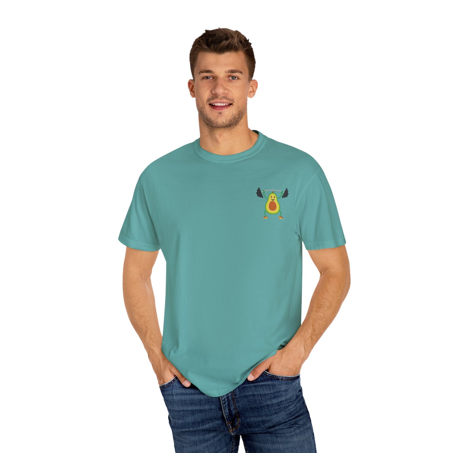 Funny Avocado Workout Unisex T-Shirt - Perfect for Fitness Lovers & Healthy Eating Enthusiasts