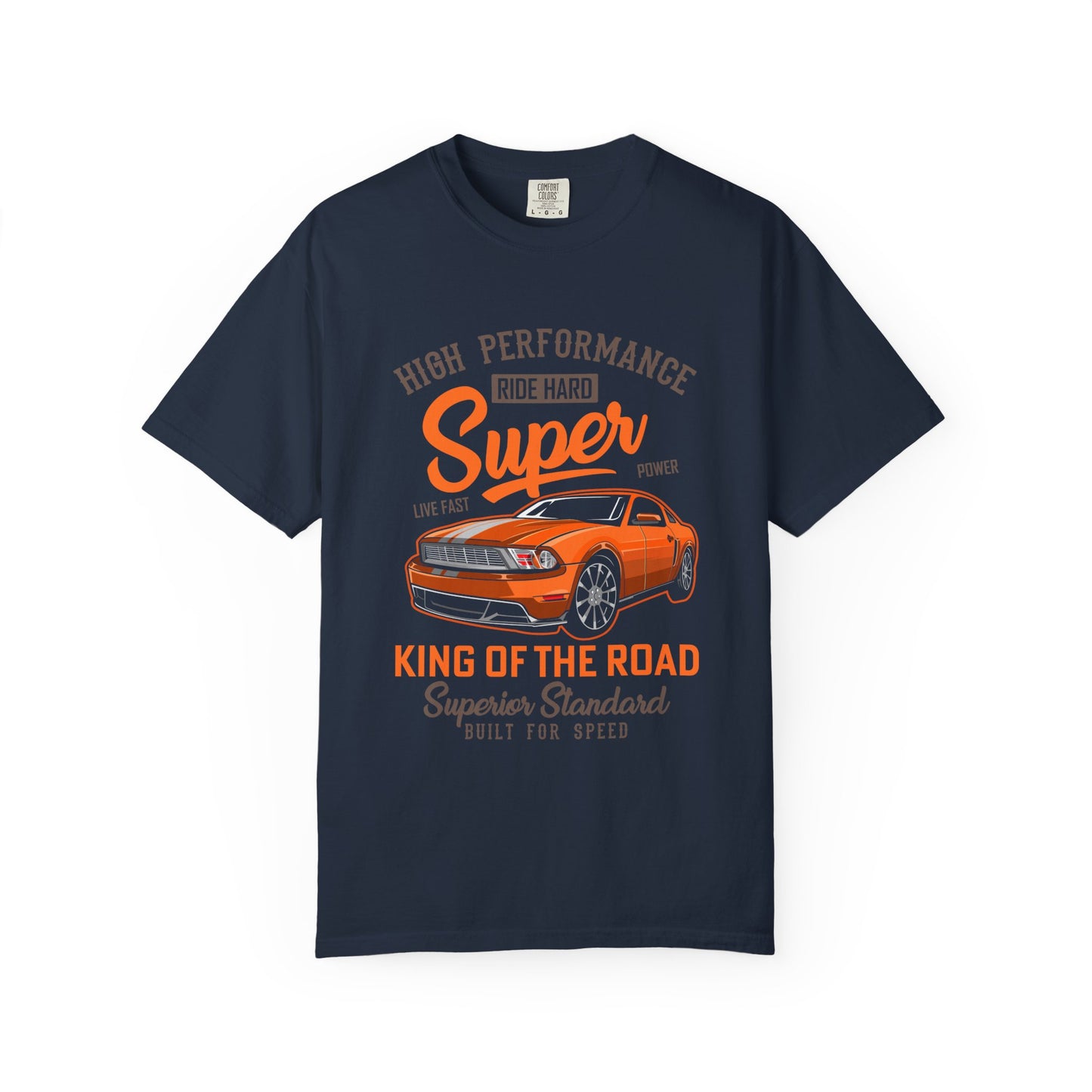 King of the Road T-Shirt - Unisex Garment-Dyed Tee for Car Enthusiasts