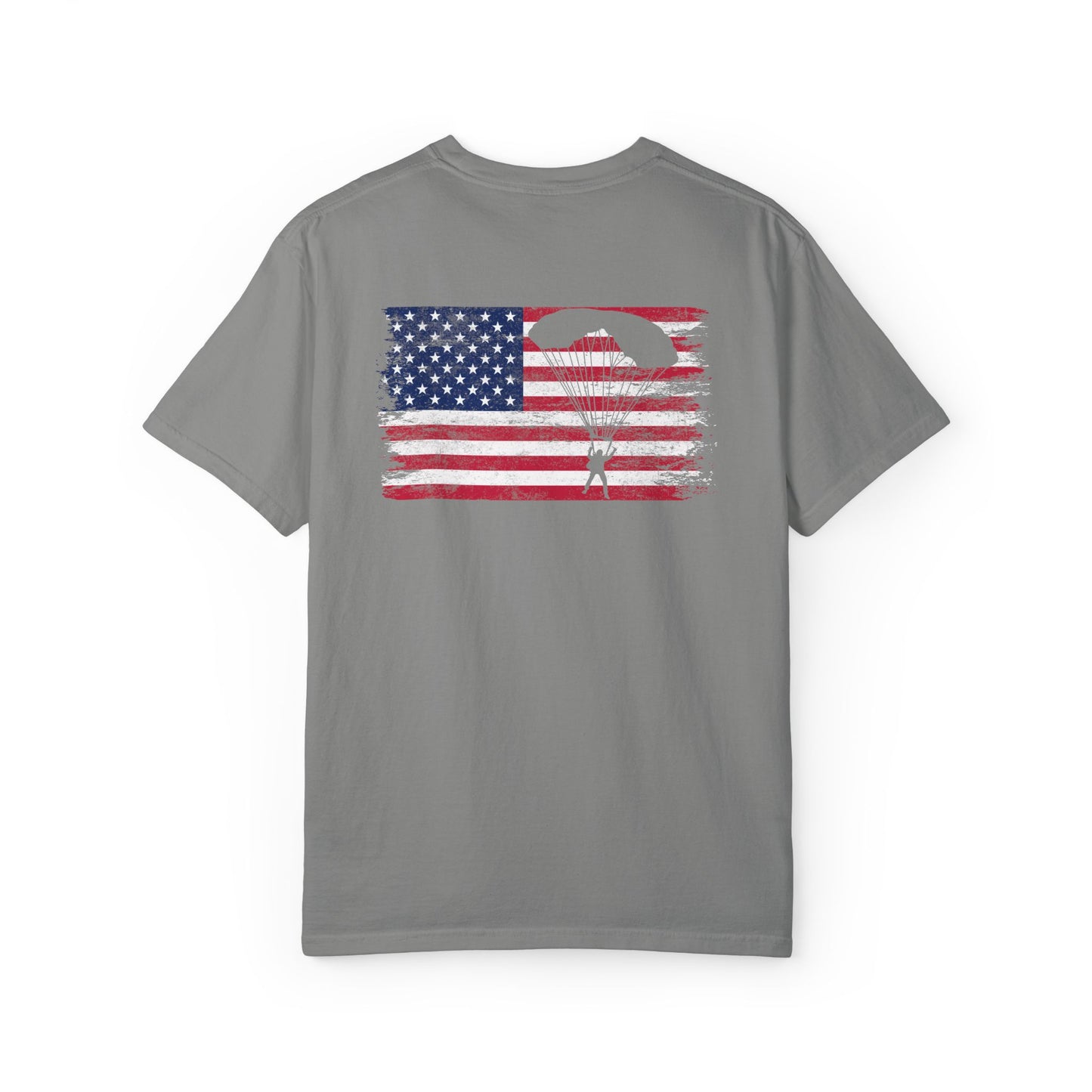 Patriotic Garment-Dyed T-Shirt - Vintage American Flag Design