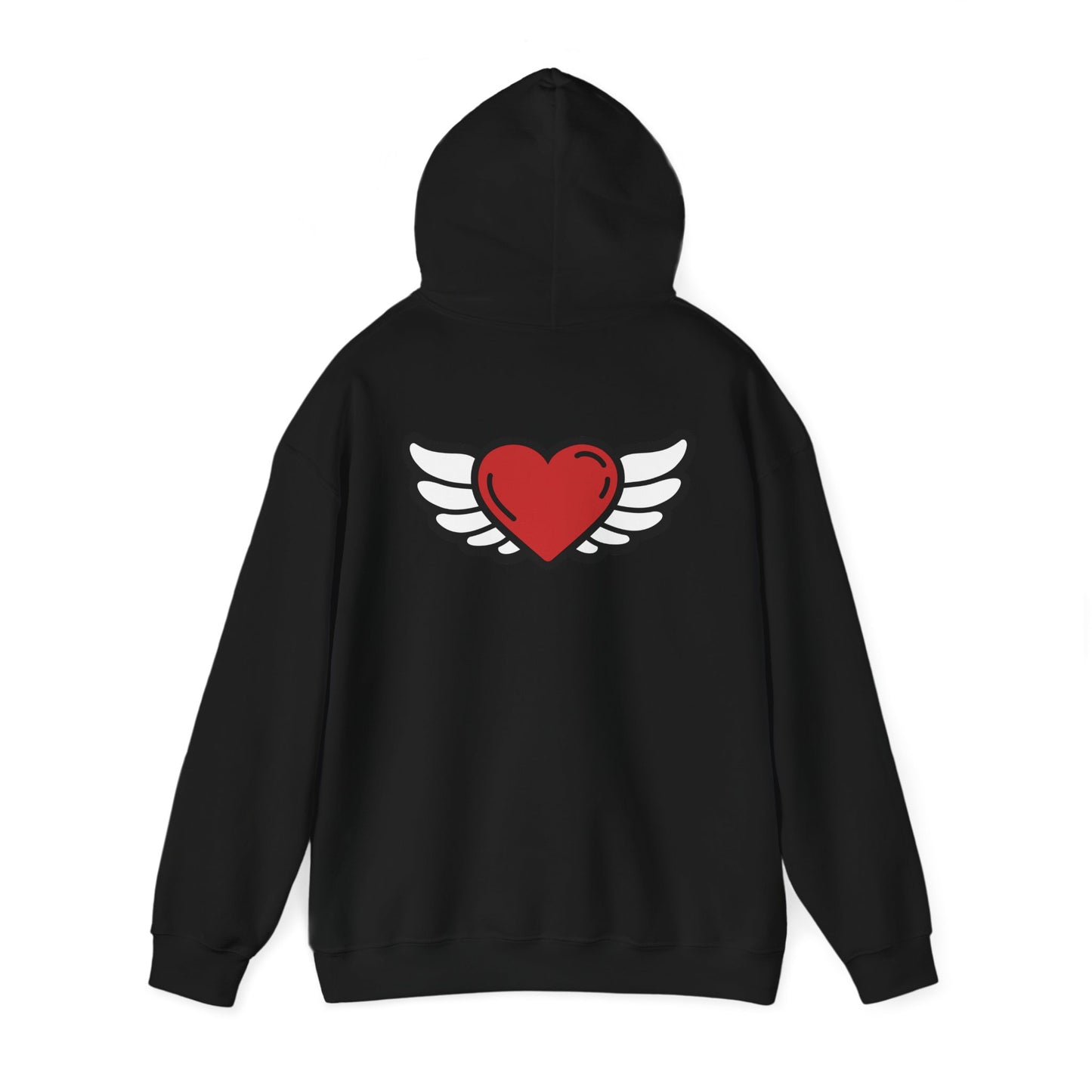Angel Wings Heart Hoodie - Unisex Heavy Blend™ Sweatshirt for Love & Comfort