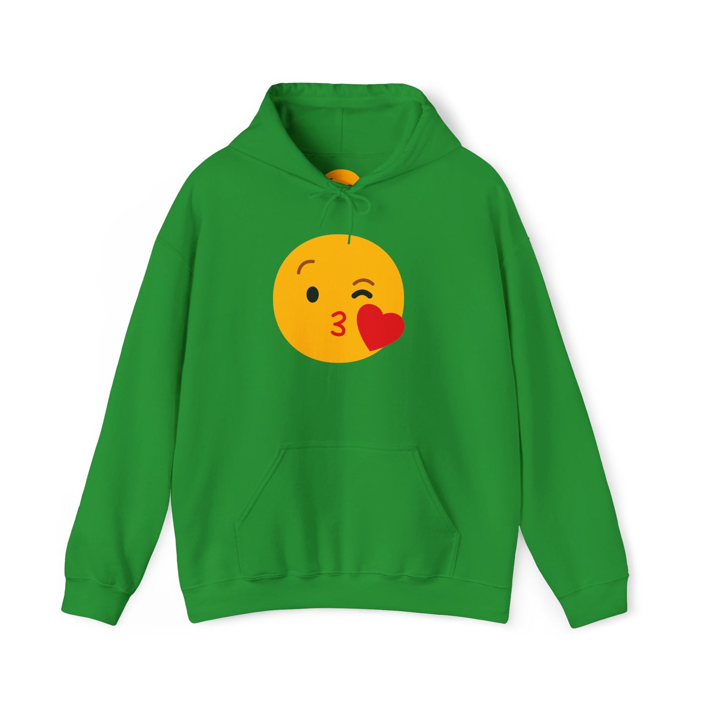 Kiss Emoji Hooded Sweatshirt | Unisex Heavy Blend™