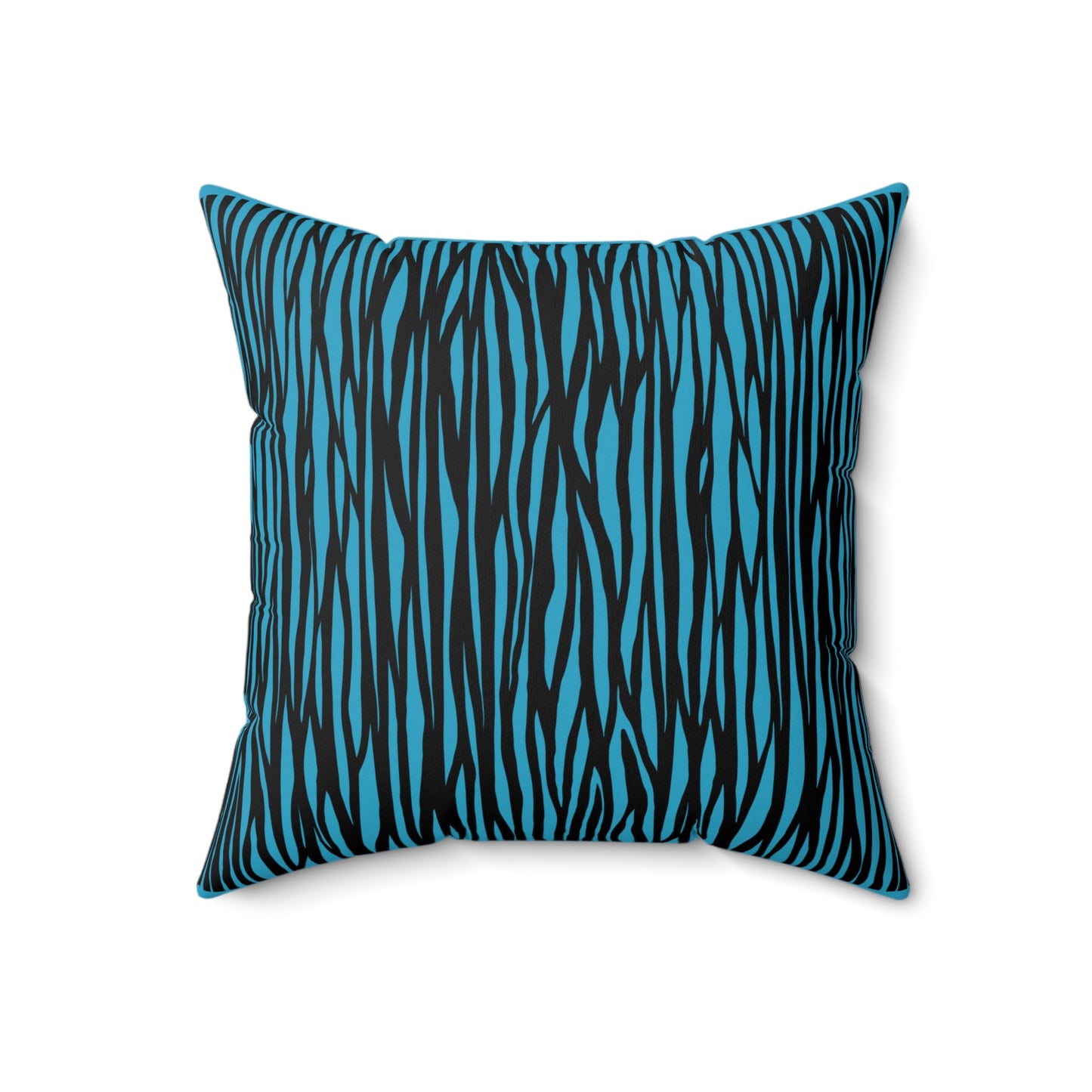 Blue Zebra Print Throw Pillow - Modern Home Decor