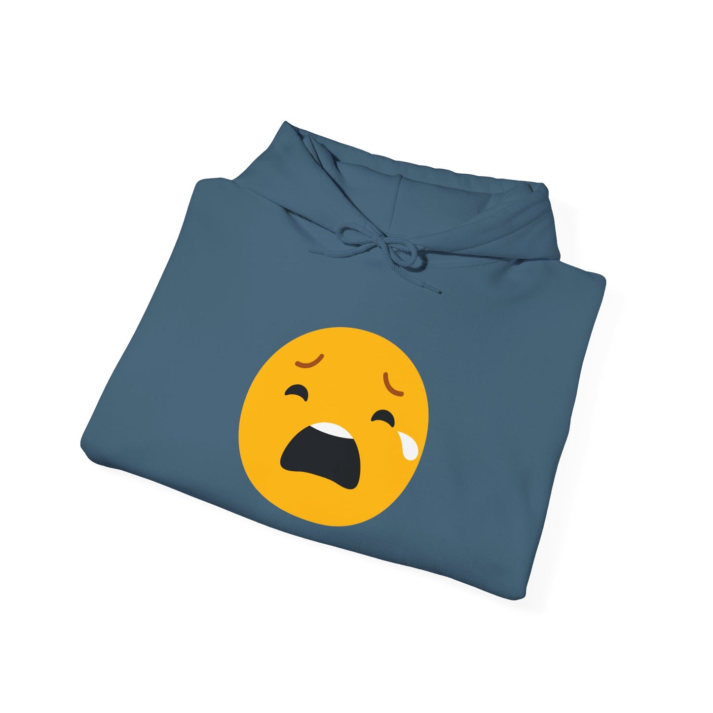 Unisex Heavy Blend™ Sad Emoji Hoodie - Cozy & Expressive Sweatshirt