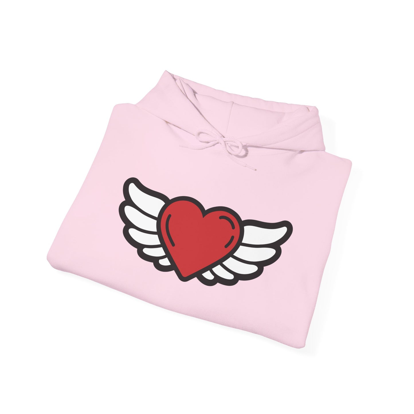 Angel Wings Heart Hoodie - Unisex Heavy Blend™ Sweatshirt for Love & Comfort