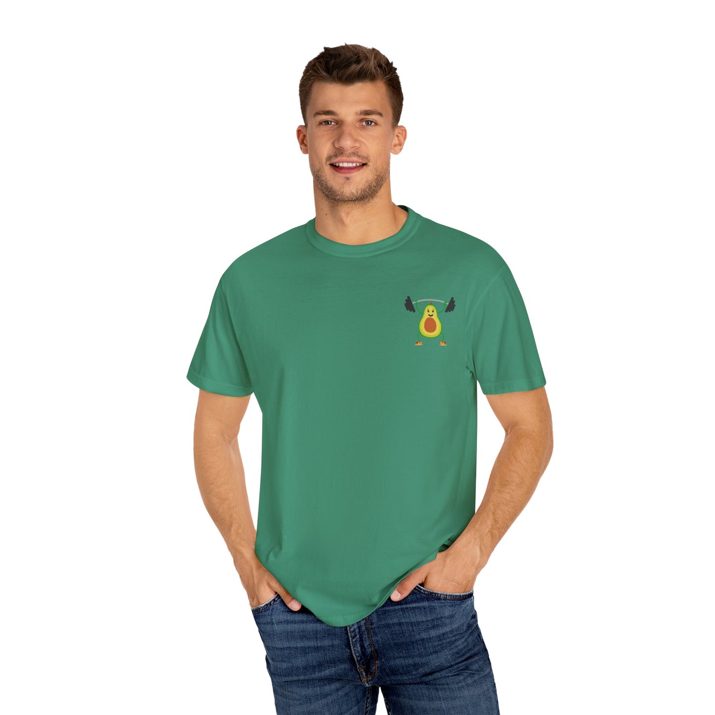 Funny Avocado Workout Unisex T-Shirt - Perfect for Fitness Lovers & Healthy Eating Enthusiasts