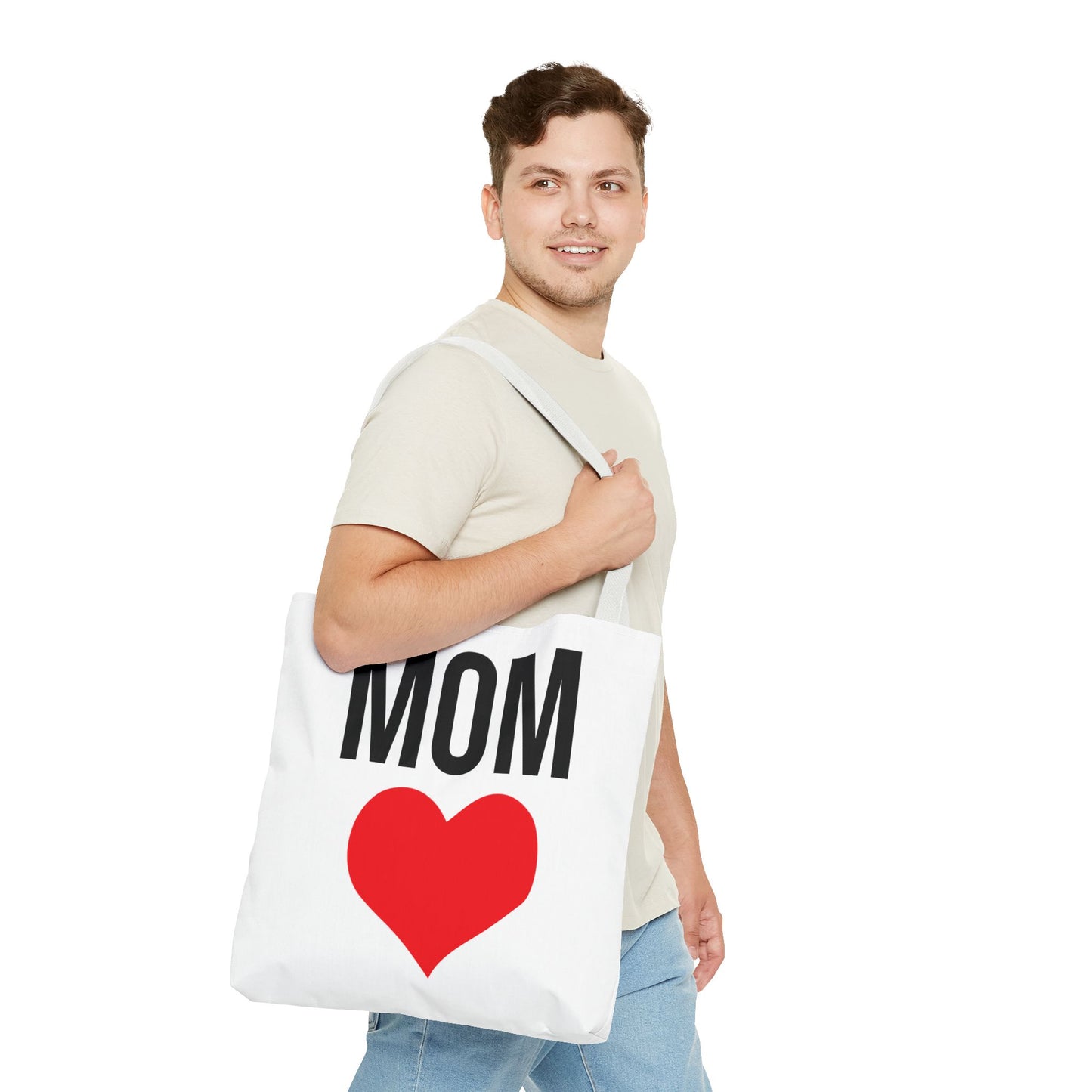 Mom Love Tote Bag | Perfect for Mother's Day, Birthday Gift, Grocery Shopping, Personalized Gift, Eco-Friendly