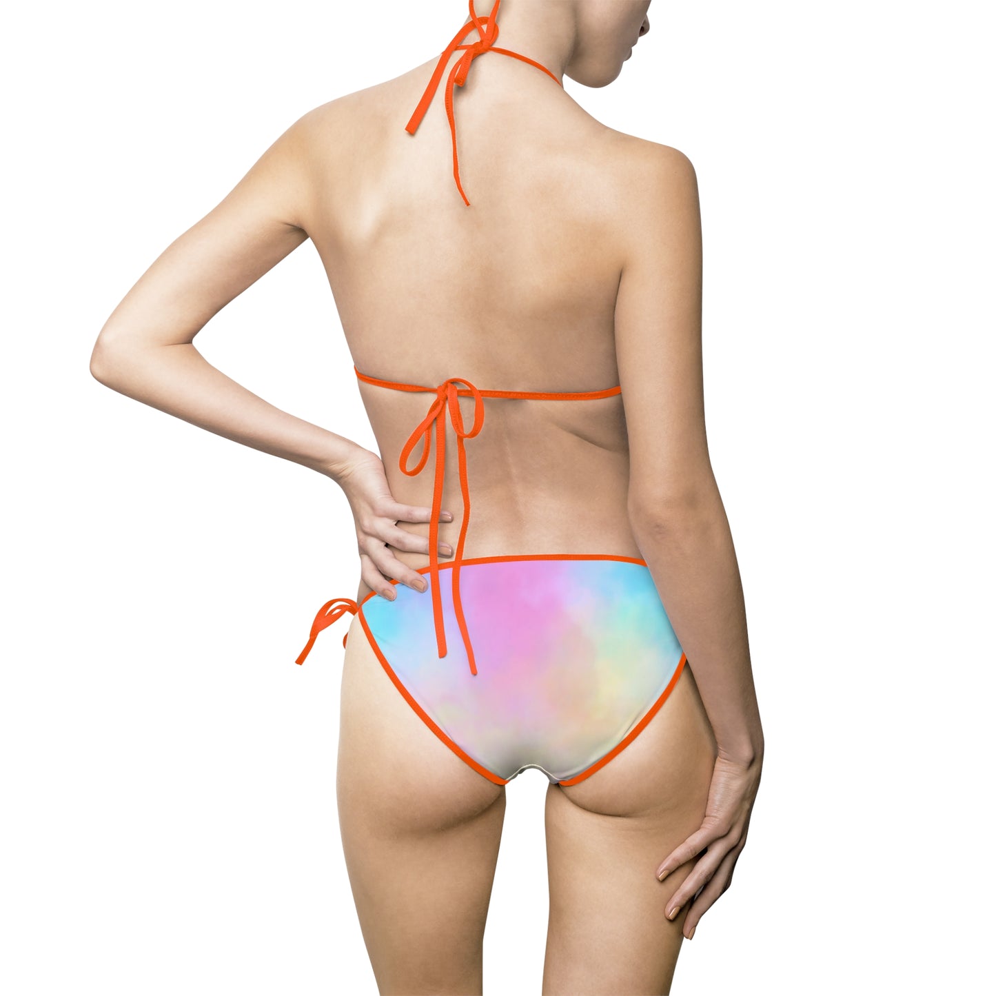 Pastel Tie-Dye Women's Bikini Swimsuit – Dreamy Summer Beachwear Turn heads with this soft, colorful bikini made for sunny escapes.