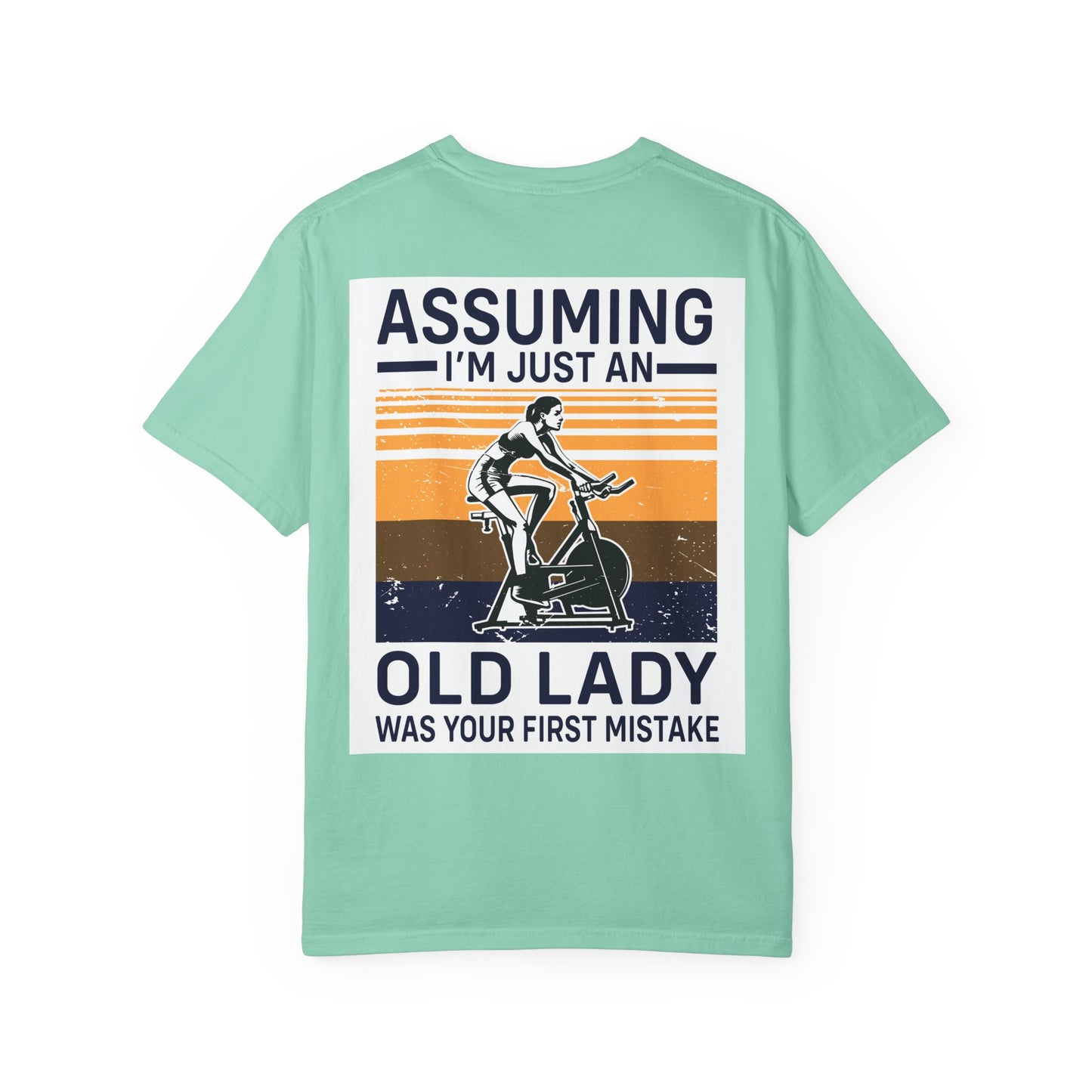 Funny Old Lady Gym T-Shirt, Gift for Fitness Lovers, Humorous Novelty Tee, Active Lifestyle Shirt, Perfect for Birthdays