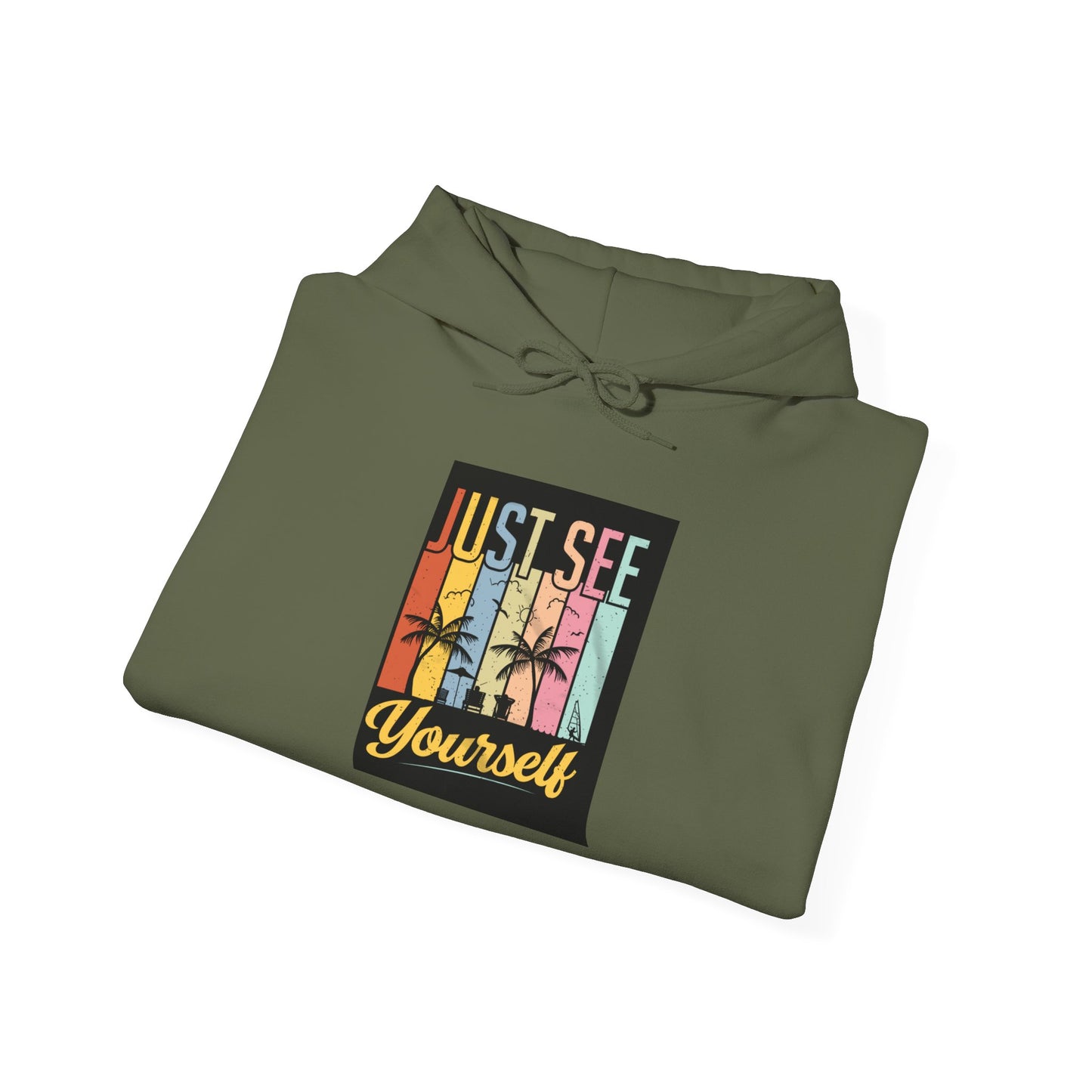 Motivational Hooded Sweatshirt - Just See Yourself, Unisex Hoodie, Cozy Gift, Everyday Affirmation, Inspirational Sweatshirt,