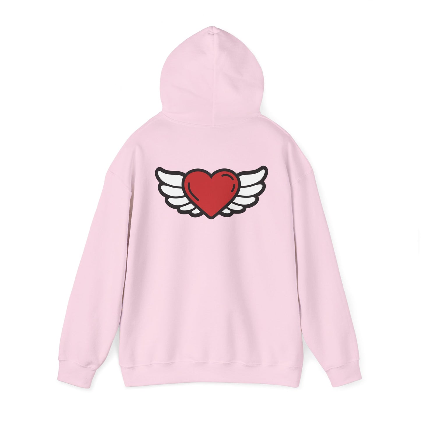 Angel Wings Heart Hoodie - Unisex Heavy Blend™ Sweatshirt for Love & Comfort
