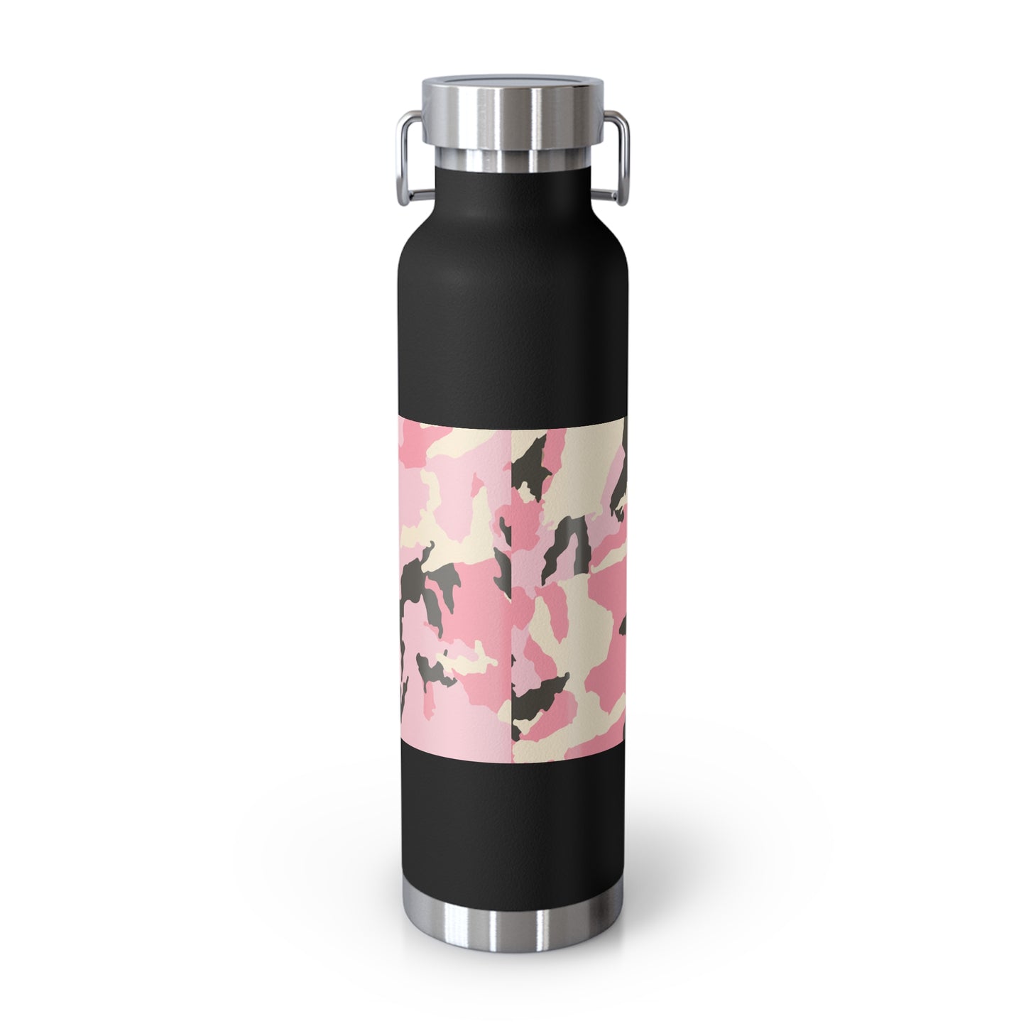 Stylish Pink Camouflage Insulated Water Bottle - 22oz