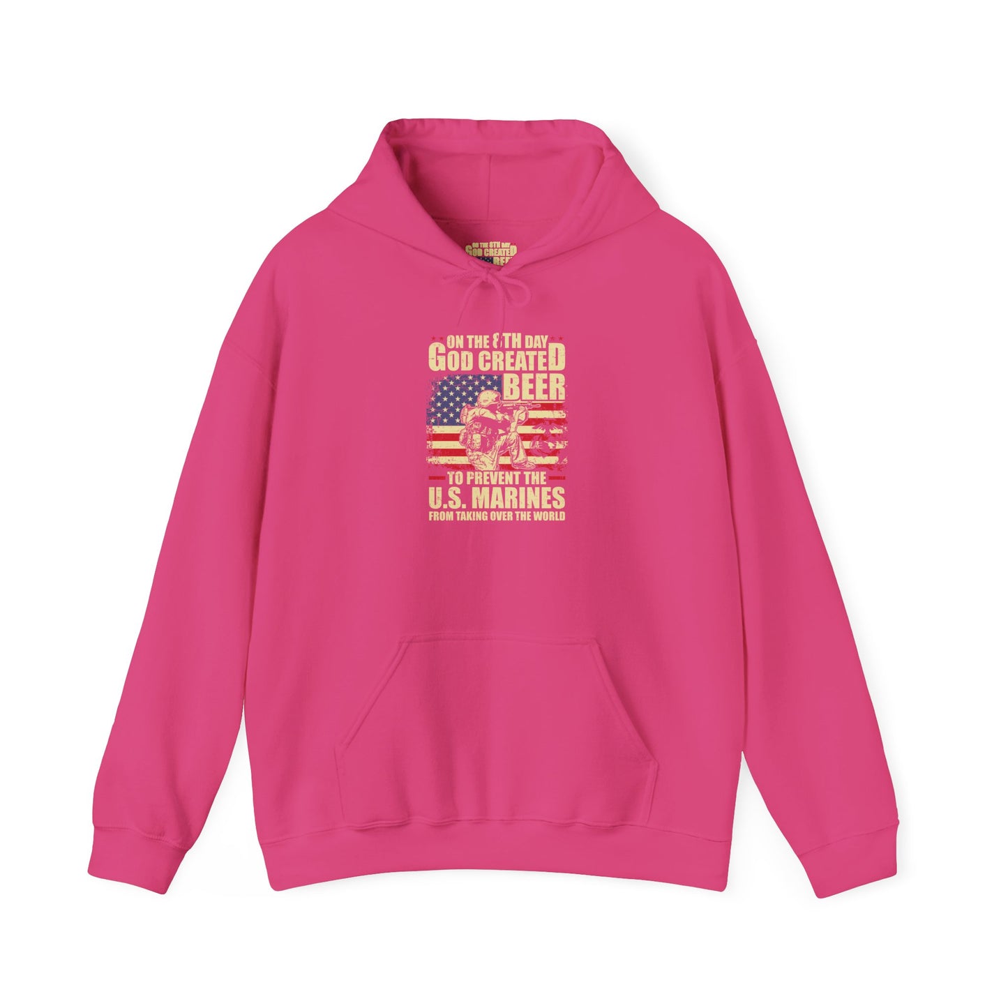 God Created Beer Hoodie, Marine Sweatshirt - Funny Drinking Gift, Unisex Pullover, Alcohol Lover, Birthday Present, Cool