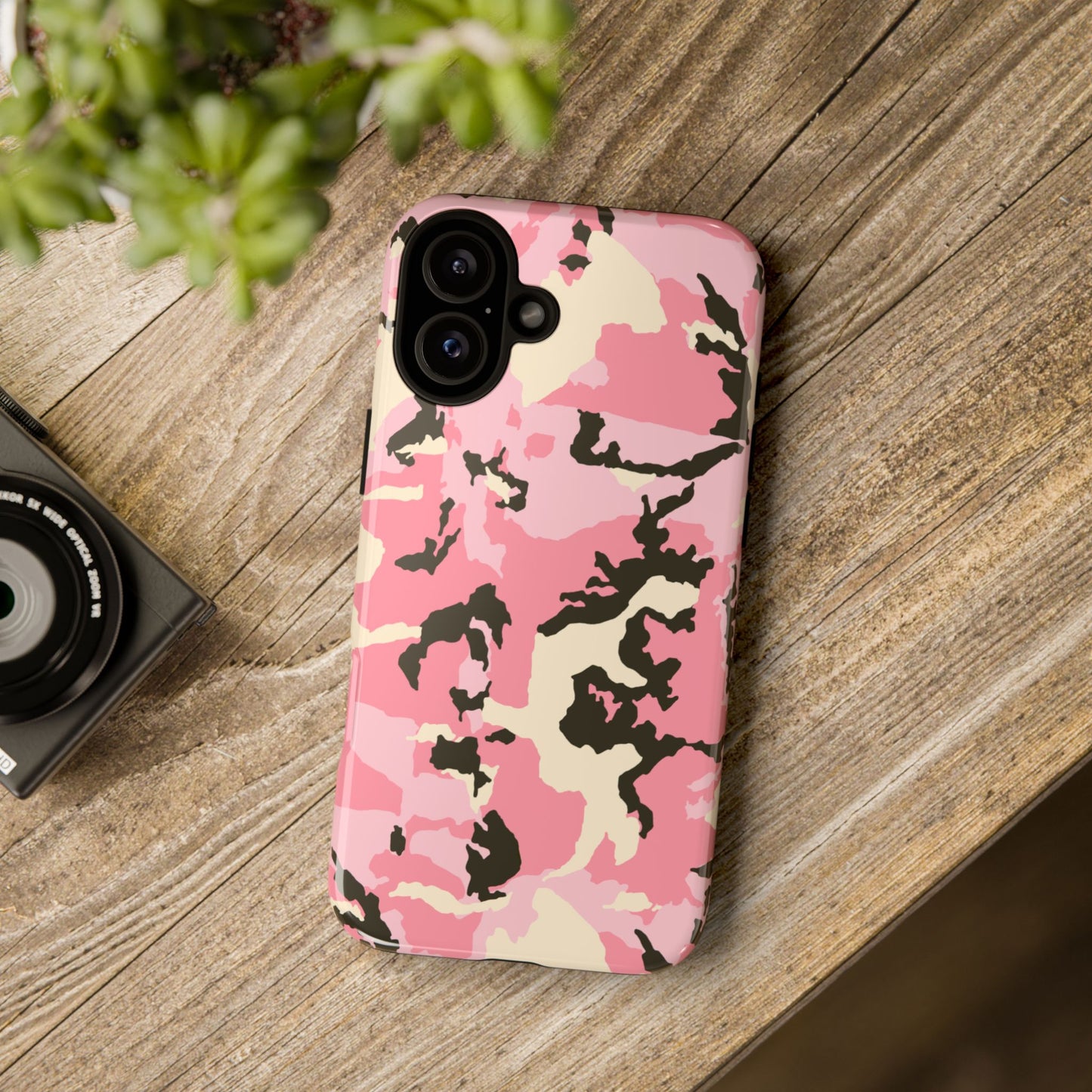 Stylish Pink Camouflage Phone Case – Tough Cases for Trendsetters