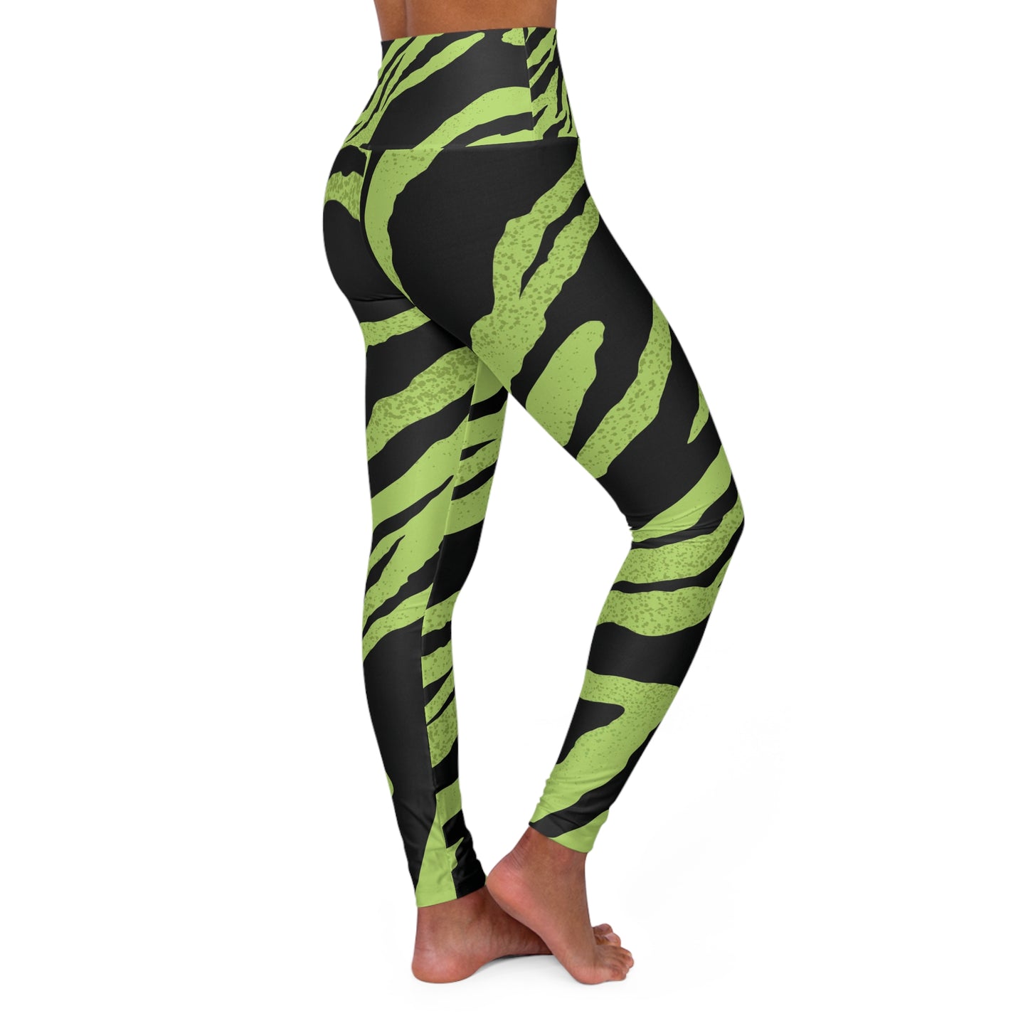 Tiger Stripe High Waisted Yoga Leggings for Active Lifestyle