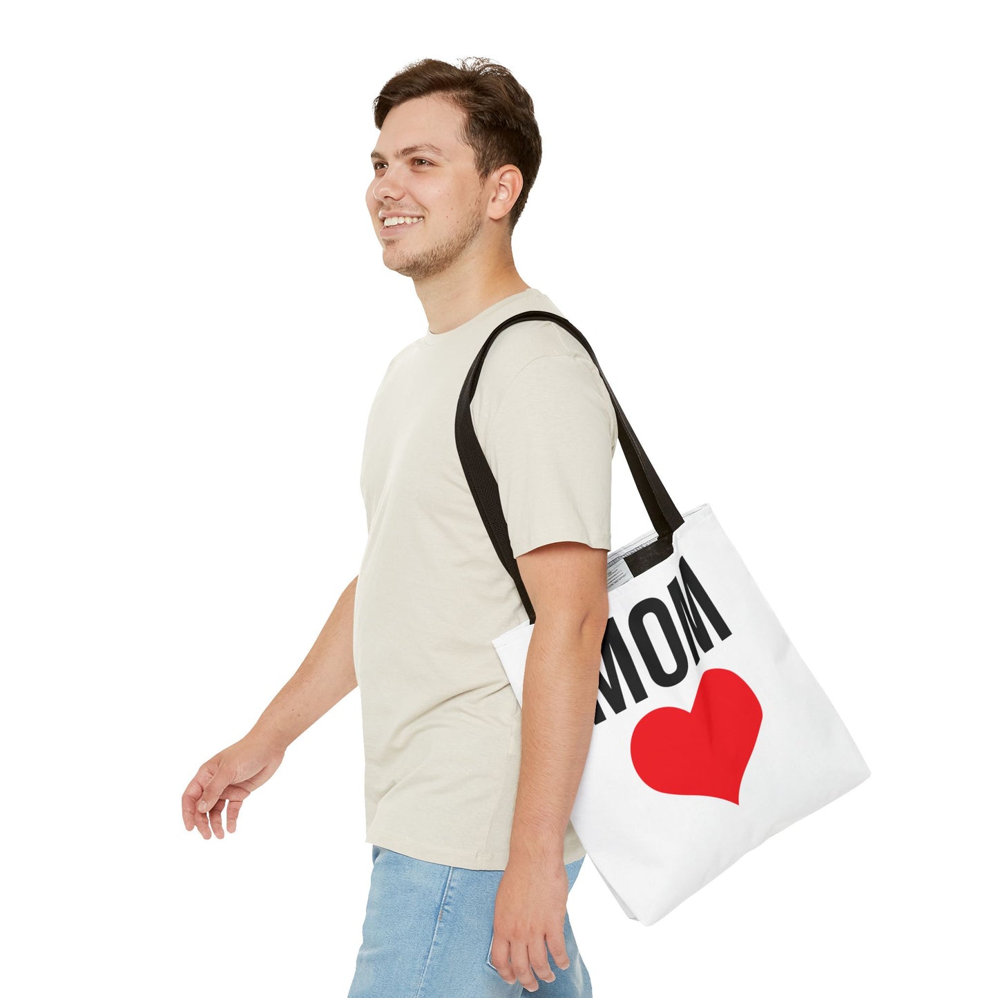 Mom Love Tote Bag | Perfect for Mother's Day, Birthday Gift, Grocery Shopping, Personalized Gift, Eco-Friendly