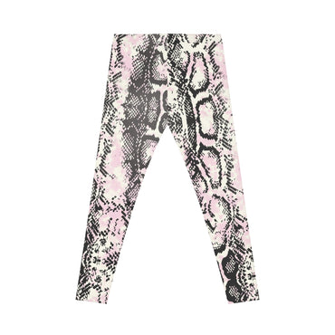 Feminine Snakeskin Print Leggings for Casual Style