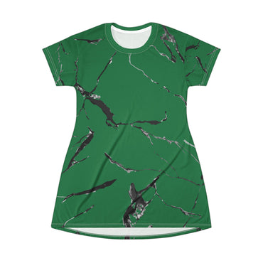 Chic Marble Print T-Shirt Dress | Relaxed Fit Casual Wear, Summer Dresses, Everyday Style, Eco-Friendly Fashion, Perfect for Parties