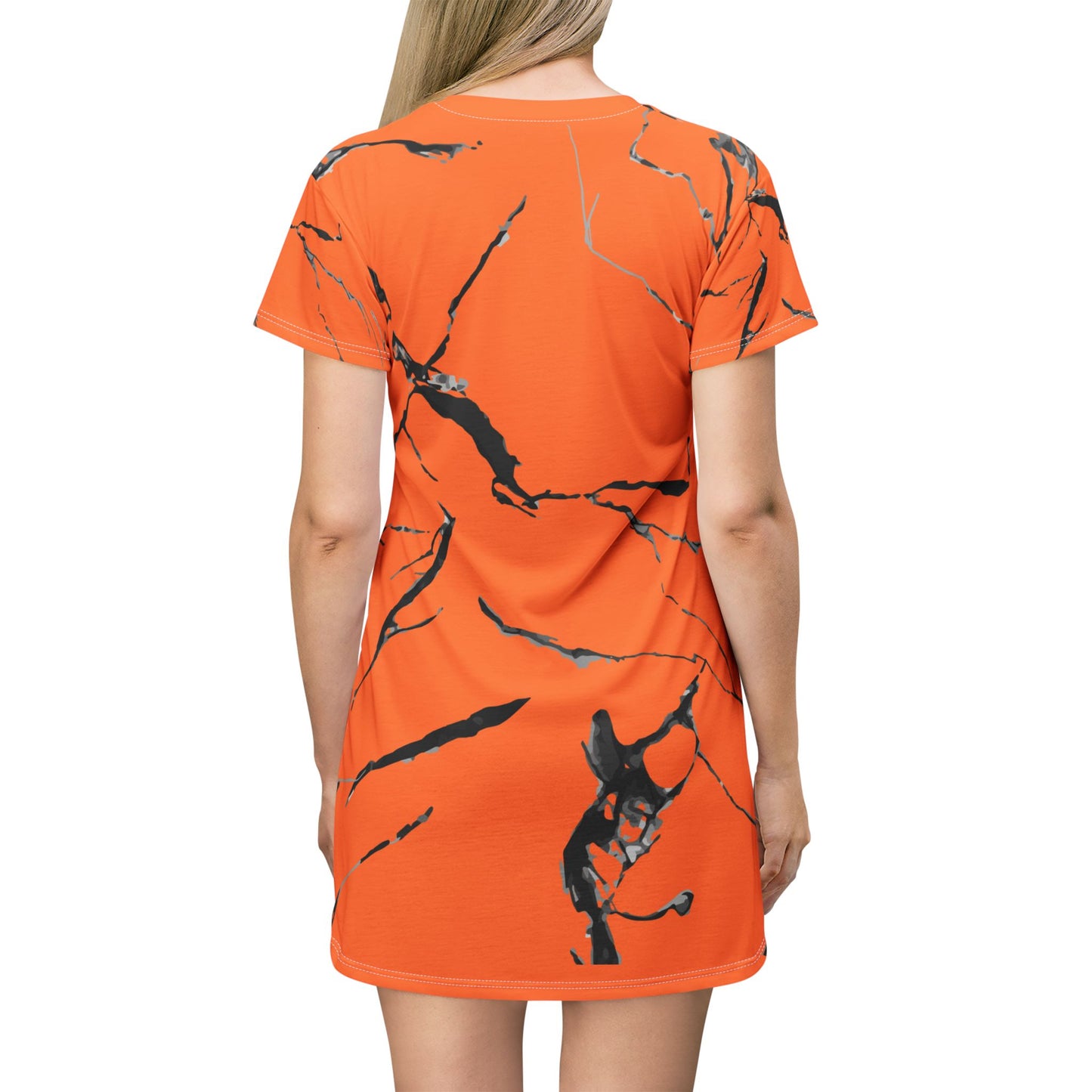 Vibrant Marble Print T-Shirt Dress, Casual Summer Dress, Trendy Lounge Wear, Perfect Gift for Her, Fashionable Everyday Wear