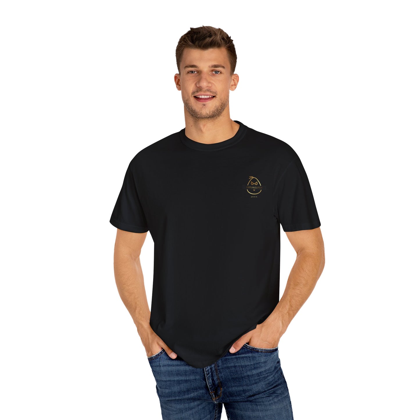 Virtual Glitch Unisex Garment-Dyed T-Shirt - Fun & Stylish Tee for Game Lovers