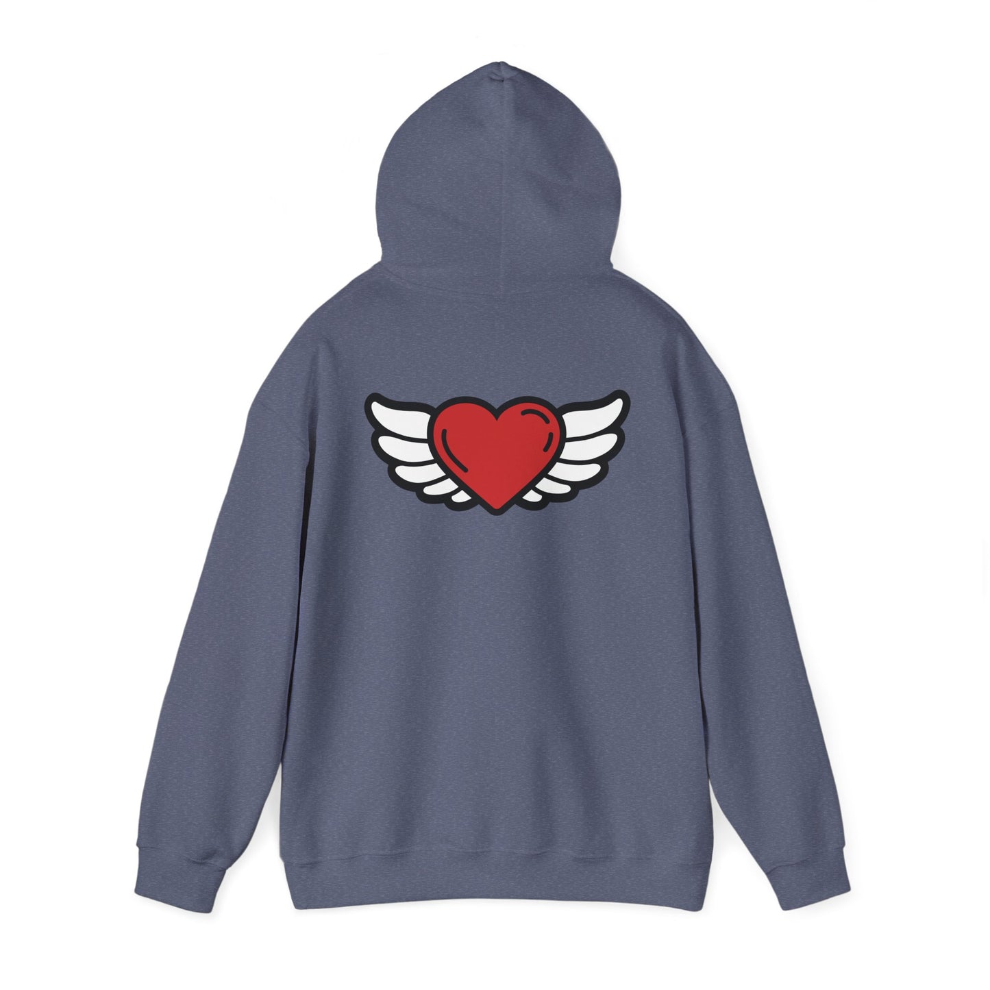 Angel Wings Heart Hoodie - Unisex Heavy Blend™ Sweatshirt for Love & Comfort