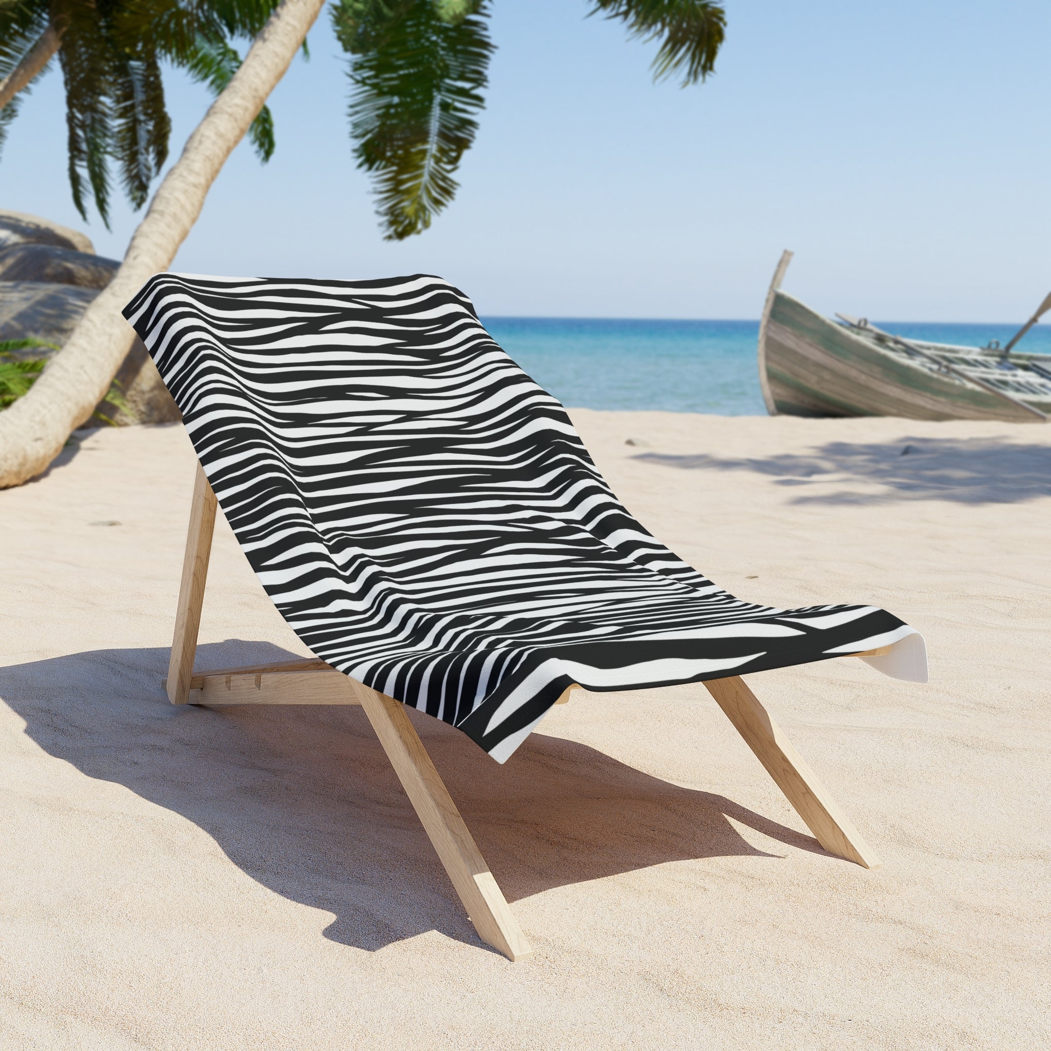 Stylish Zebra Print Beach Towel - Perfect for Summer & Travel