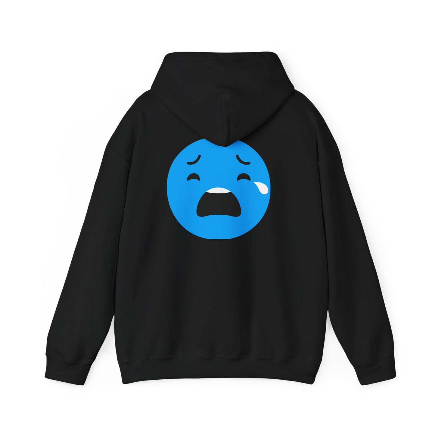 Emotional Expression Hoodie - Unisex Heavy Blend with Sad Face Design