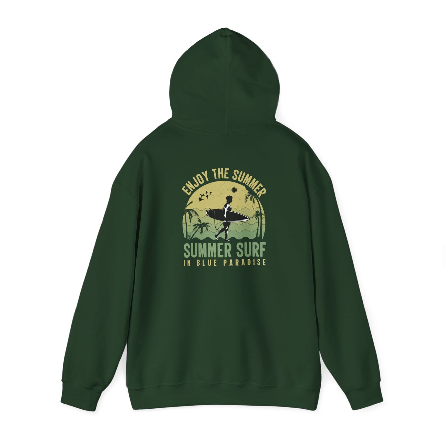 Summer Surf Vibes Hoodie – Unisex Heavy Blend™ Sweatshirt for Beach Lovers, Perfect Gift for Surfing, Casual Wear, Summer